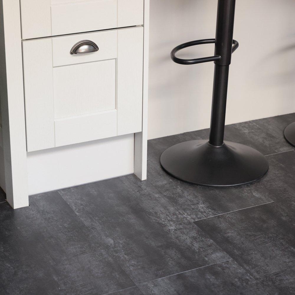 Grey - Floor Pops - Self Adhesive Vinyl Floor Tiles Quarry - 2