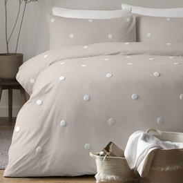 Appletree Dot Garden Duvet Cover Set Linen with White Dots