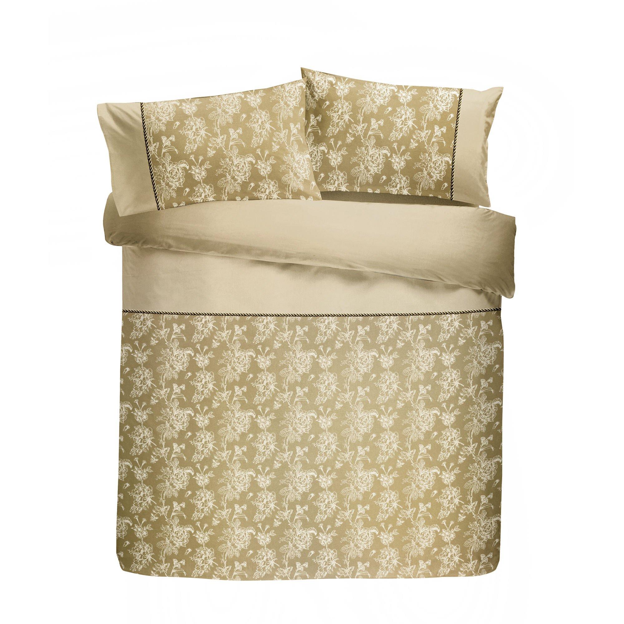 Champage - Dreams and Drapes - Jasmine Floral Jacquard Duvet Cover Set  Champage - 2