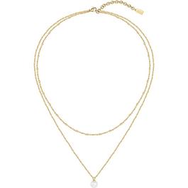 Boss Ladies BOSS Cora Yellow Gold IP And Pearl Necklace