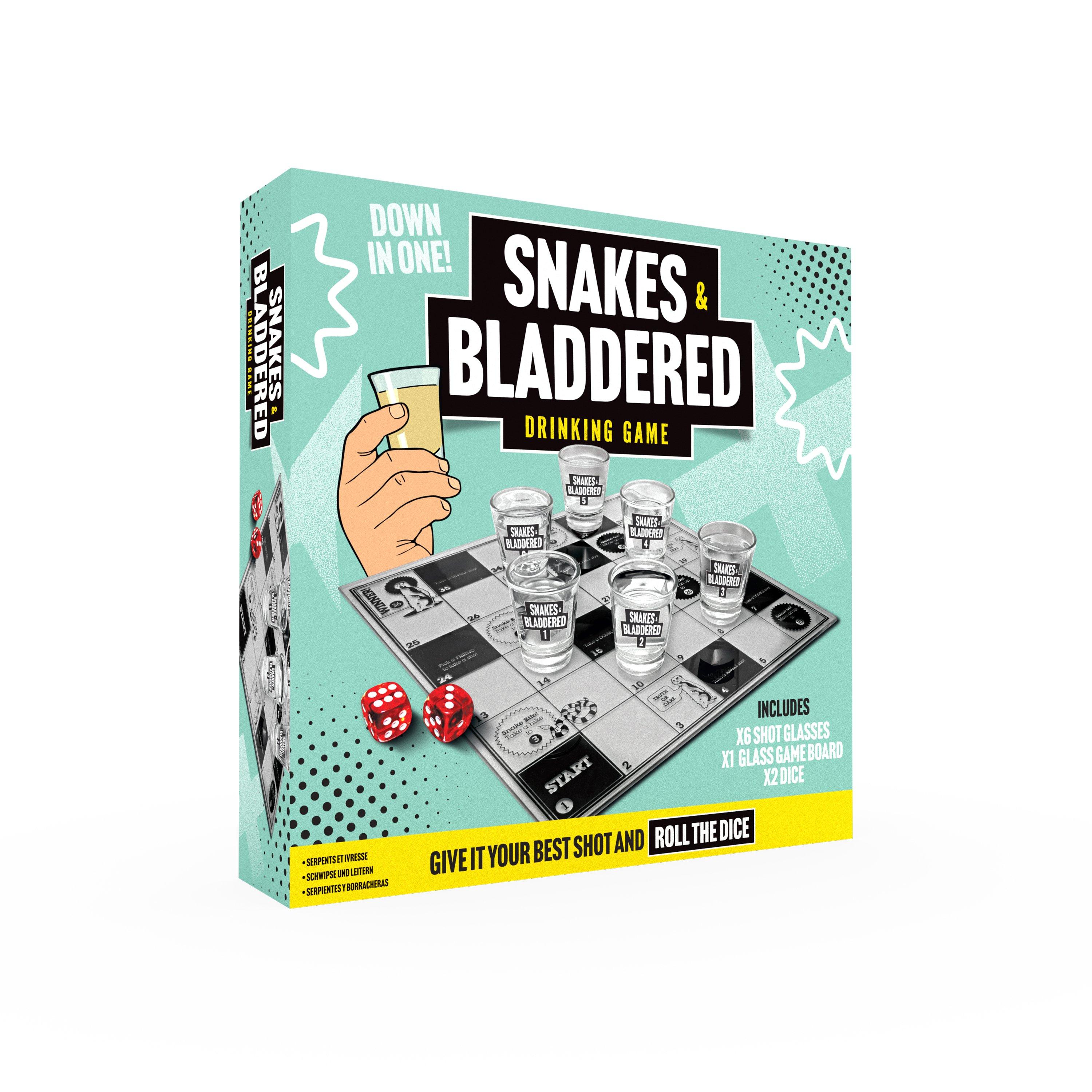 Menkind Unisex Clear #Winning Snakes & Bladdered Fun-Fuelled Drinking Game Set In - Image 3