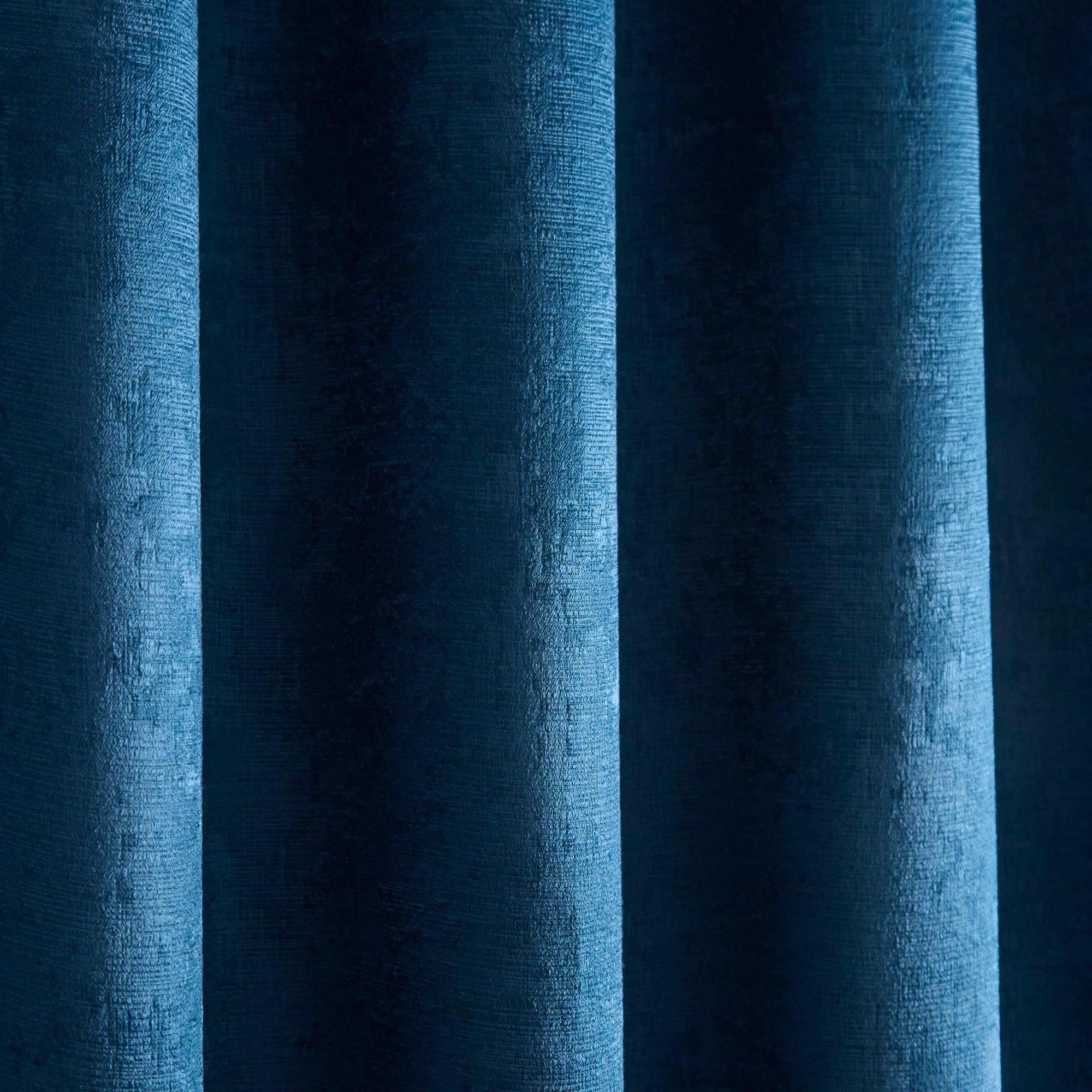 Dark Teal - Fusion - Strata Dim Out Eyelet Curtains in Dark Teal - 3