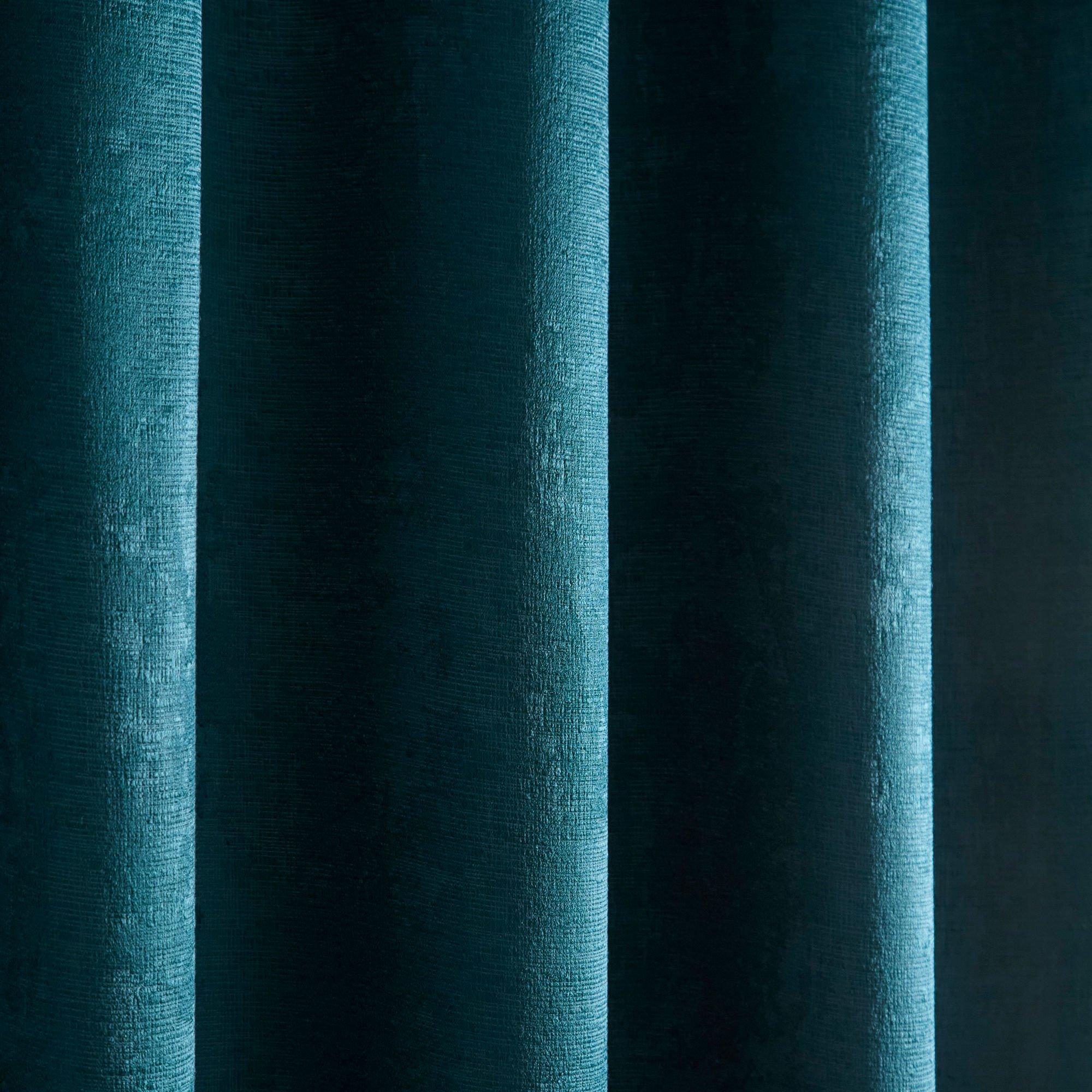 Forest Green - Fusion - Strata Dim Out Eyelet Curtains in Forest Green - 3