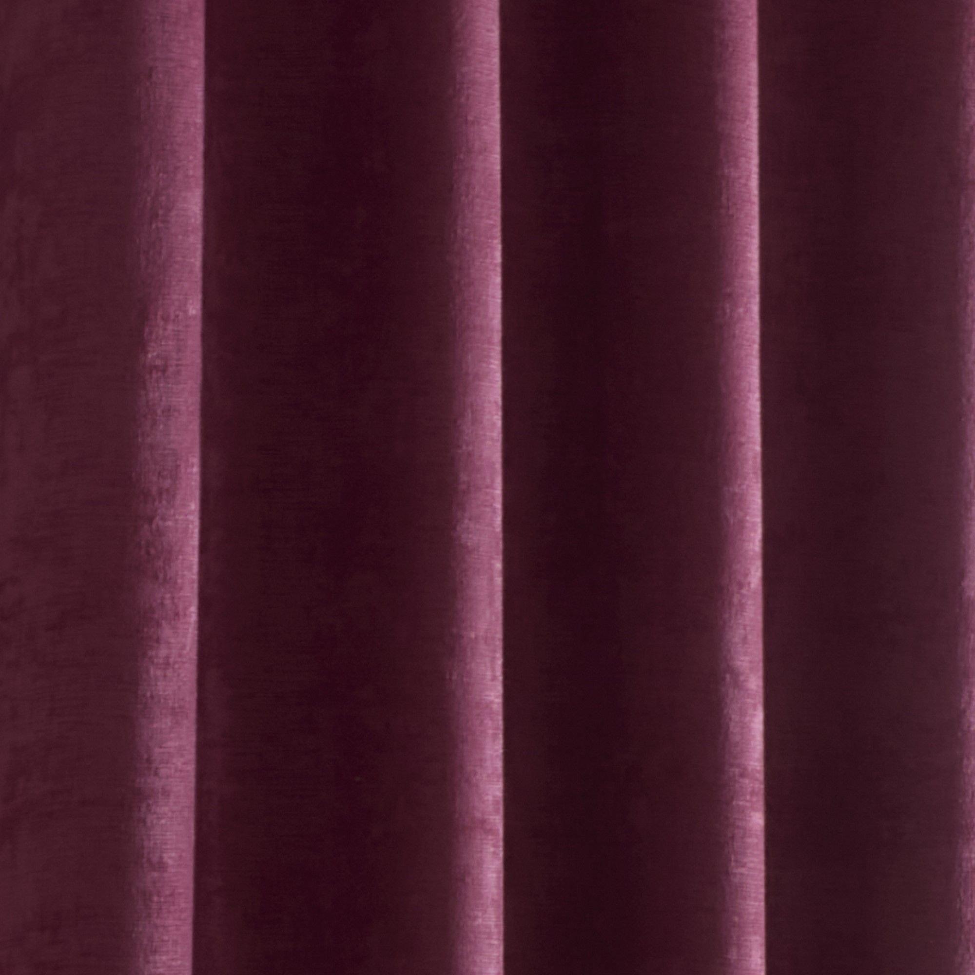 Wine - Fusion - Strata Dim Out Eyelet Curtains in Wine - 3