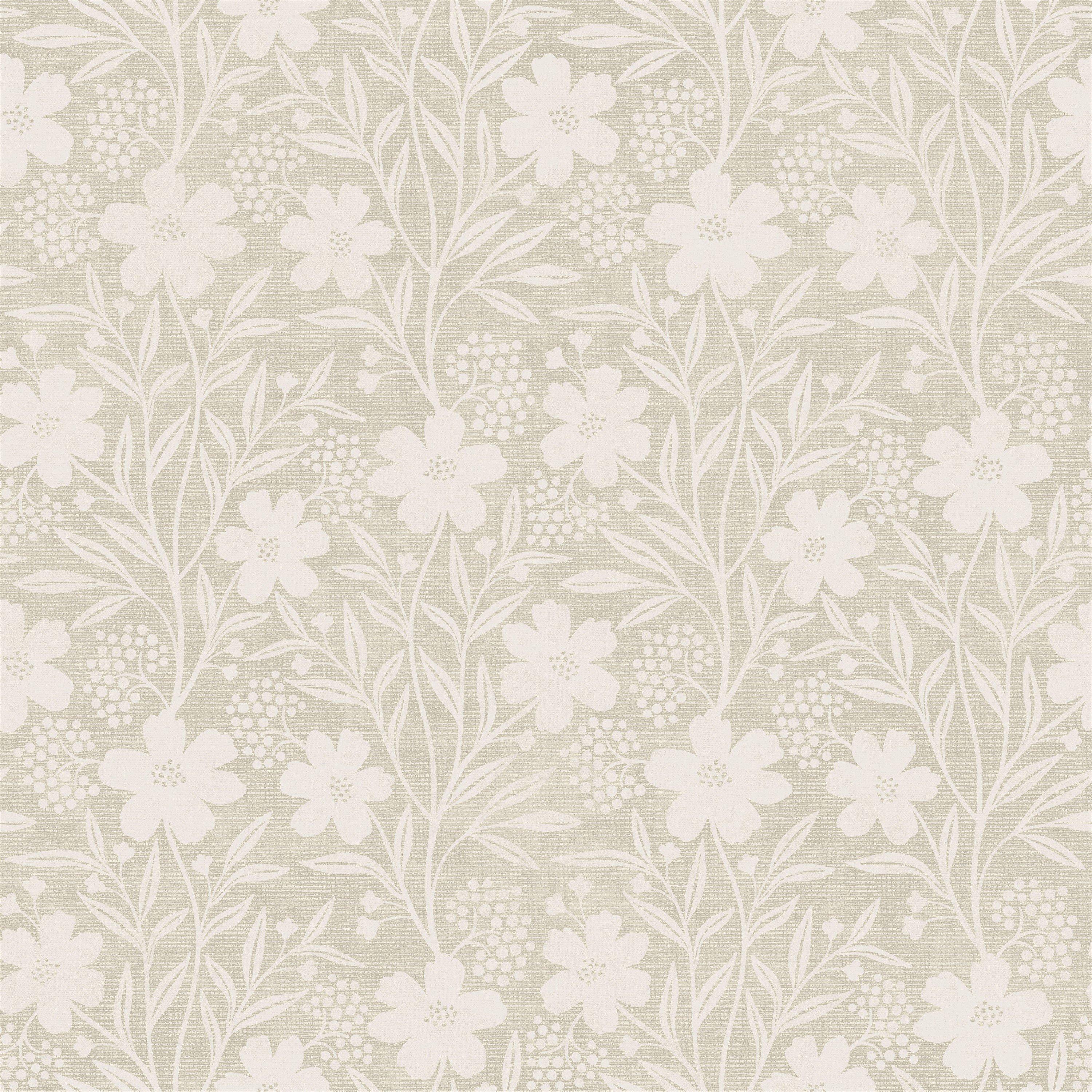Neutral - Arthouse - Berry Floral Neutral Wallpaper - 1