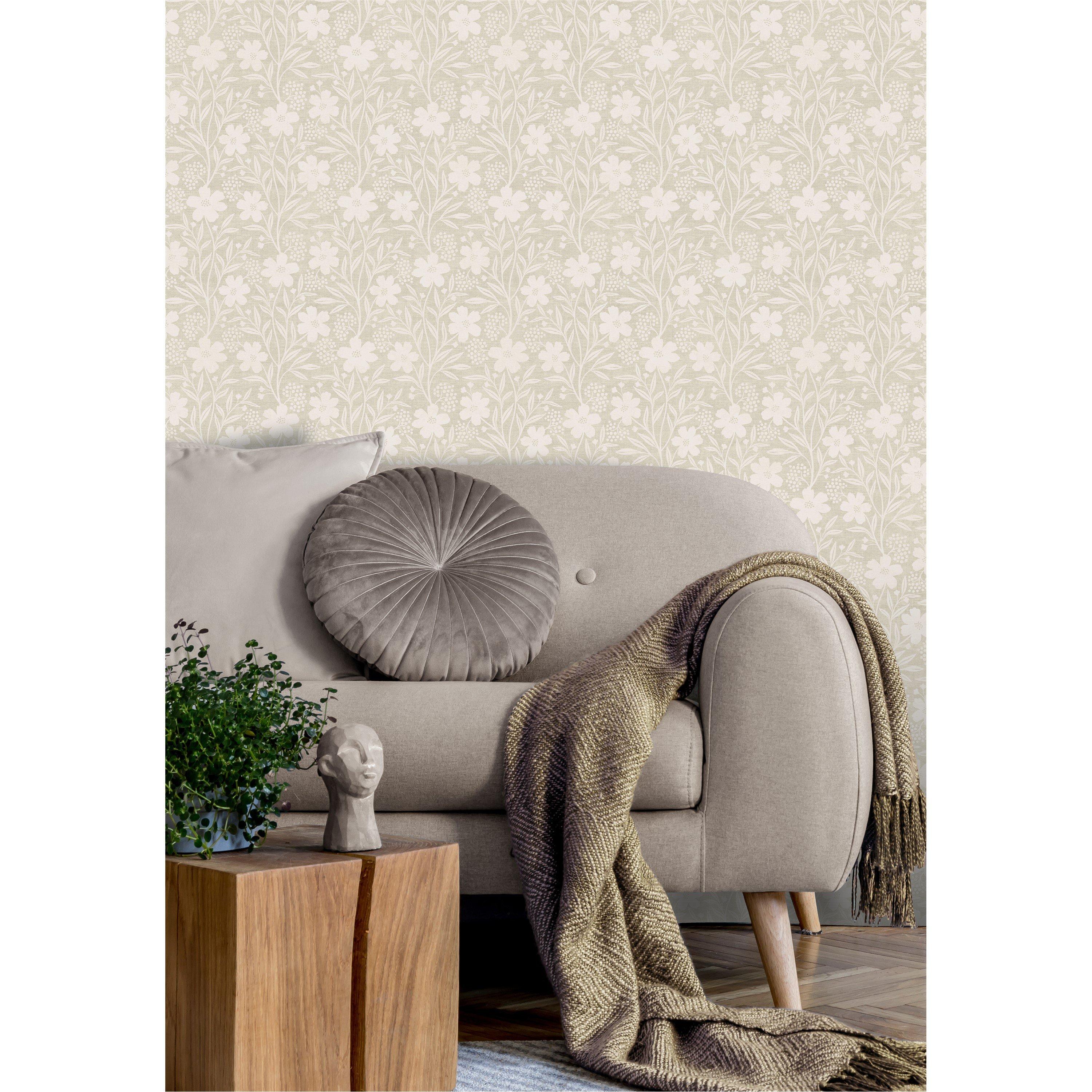 Neutral - Arthouse - Berry Floral Neutral Wallpaper - 2