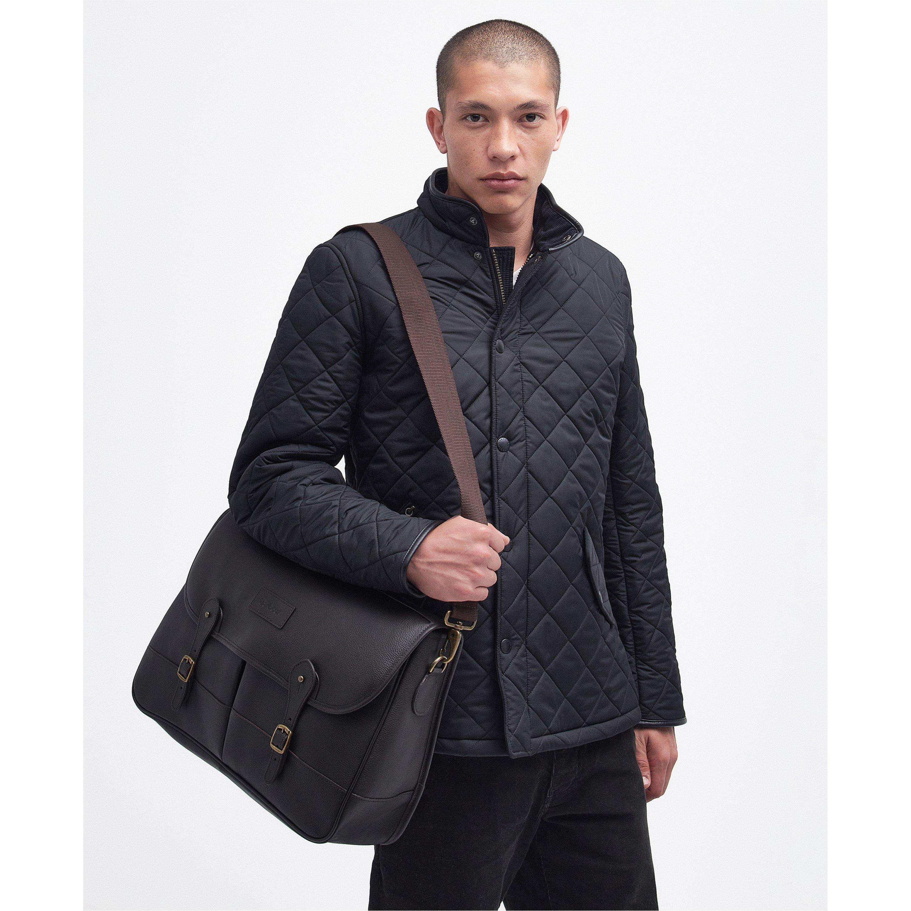 Dark Brown BR91 - Barbour - Leather Briefcase - 2