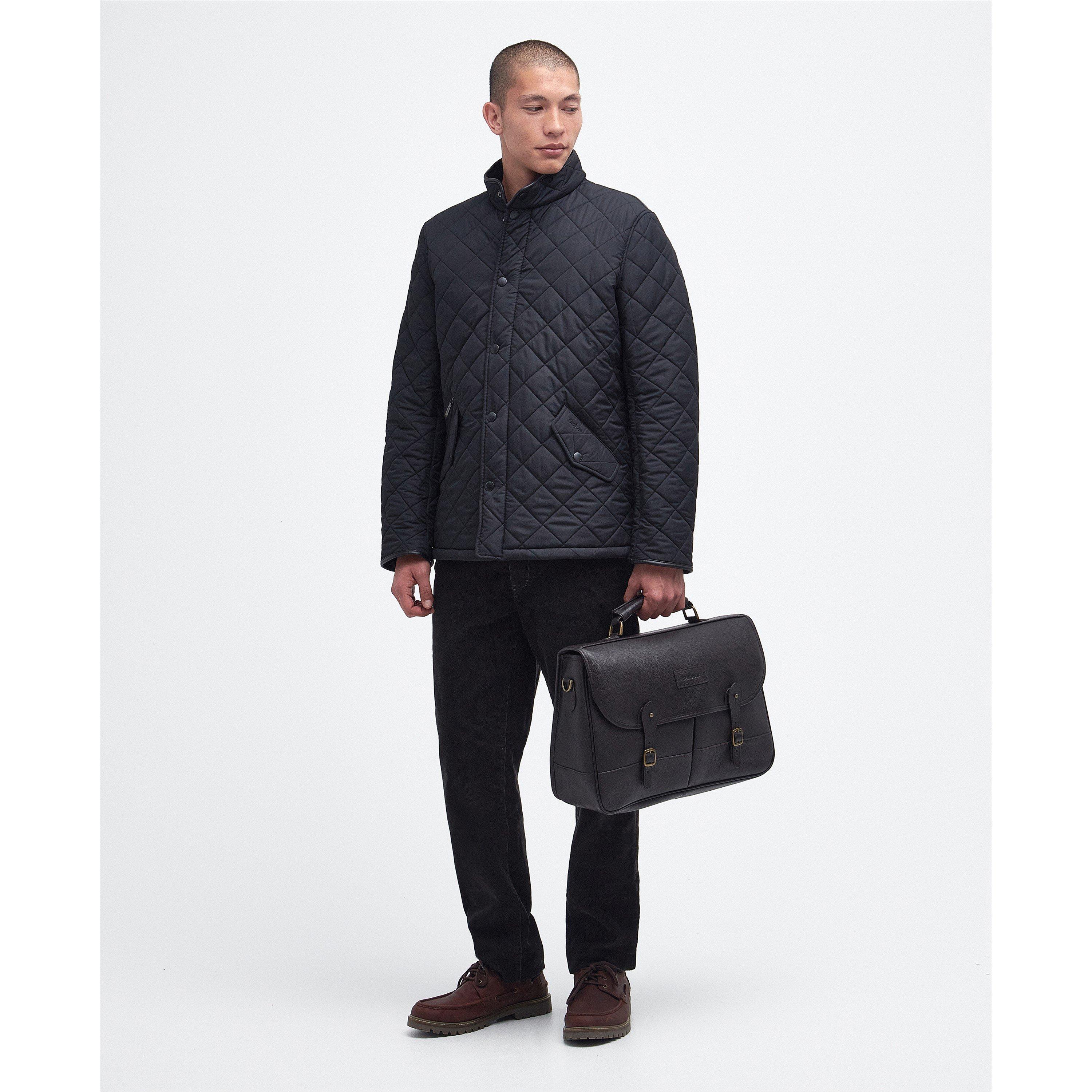 Dark Brown BR91 - Barbour - Leather Briefcase - 7