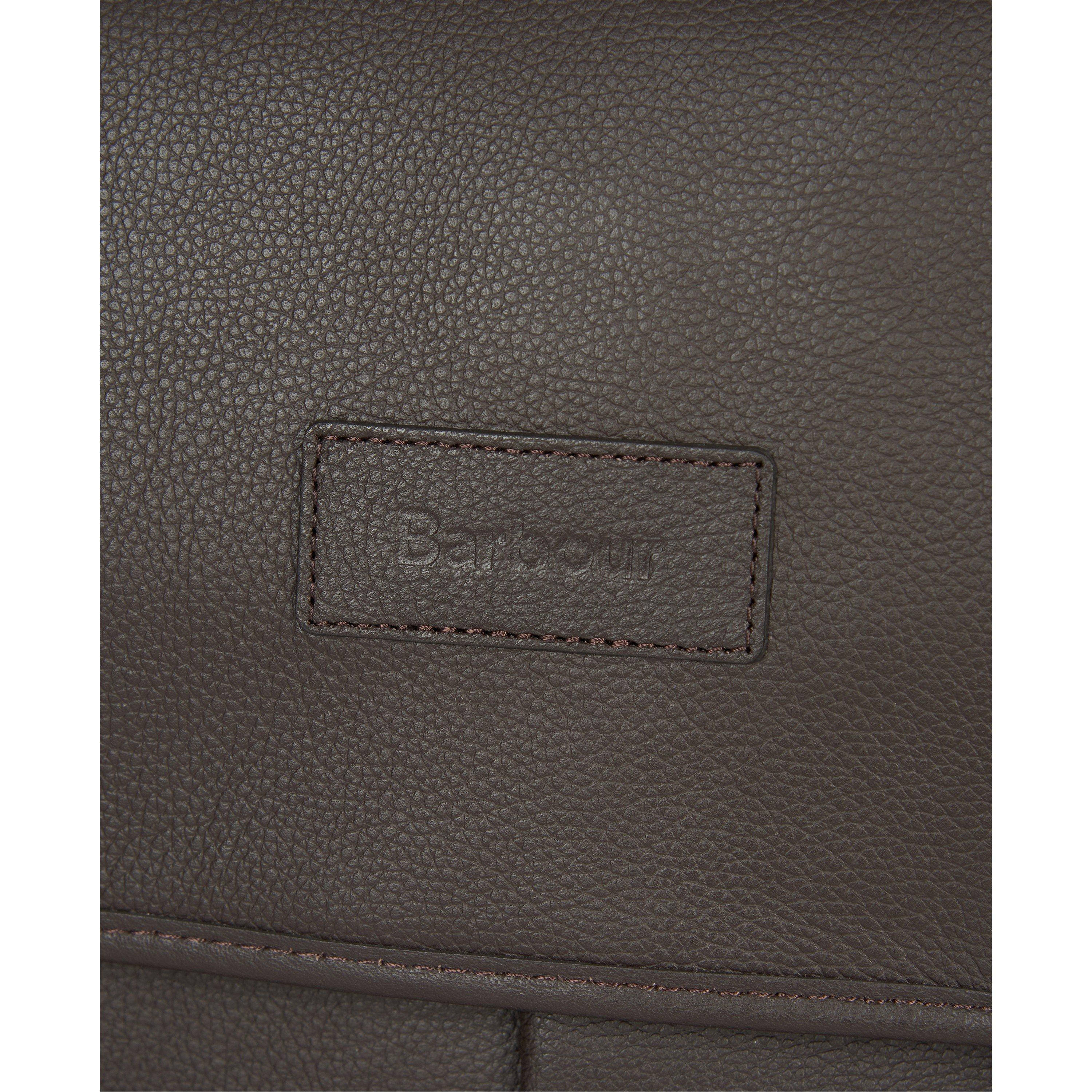 Dark Brown BR91 - Barbour - Leather Briefcase - 4