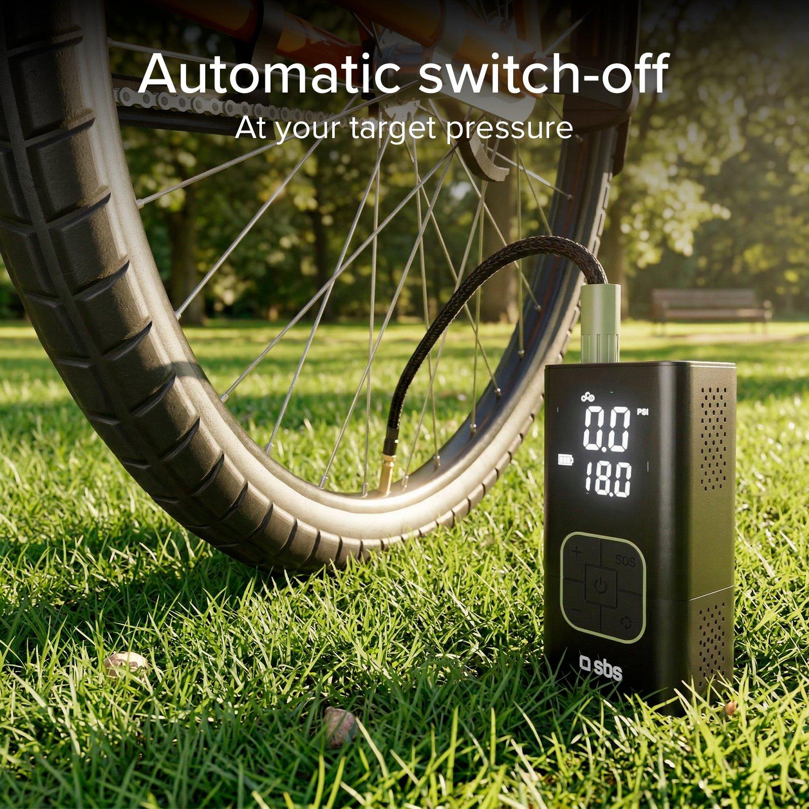 Nero - SBS - 3600mAh power bank with compressor function and LED flashlight for emergencies and outdoor use - 7
