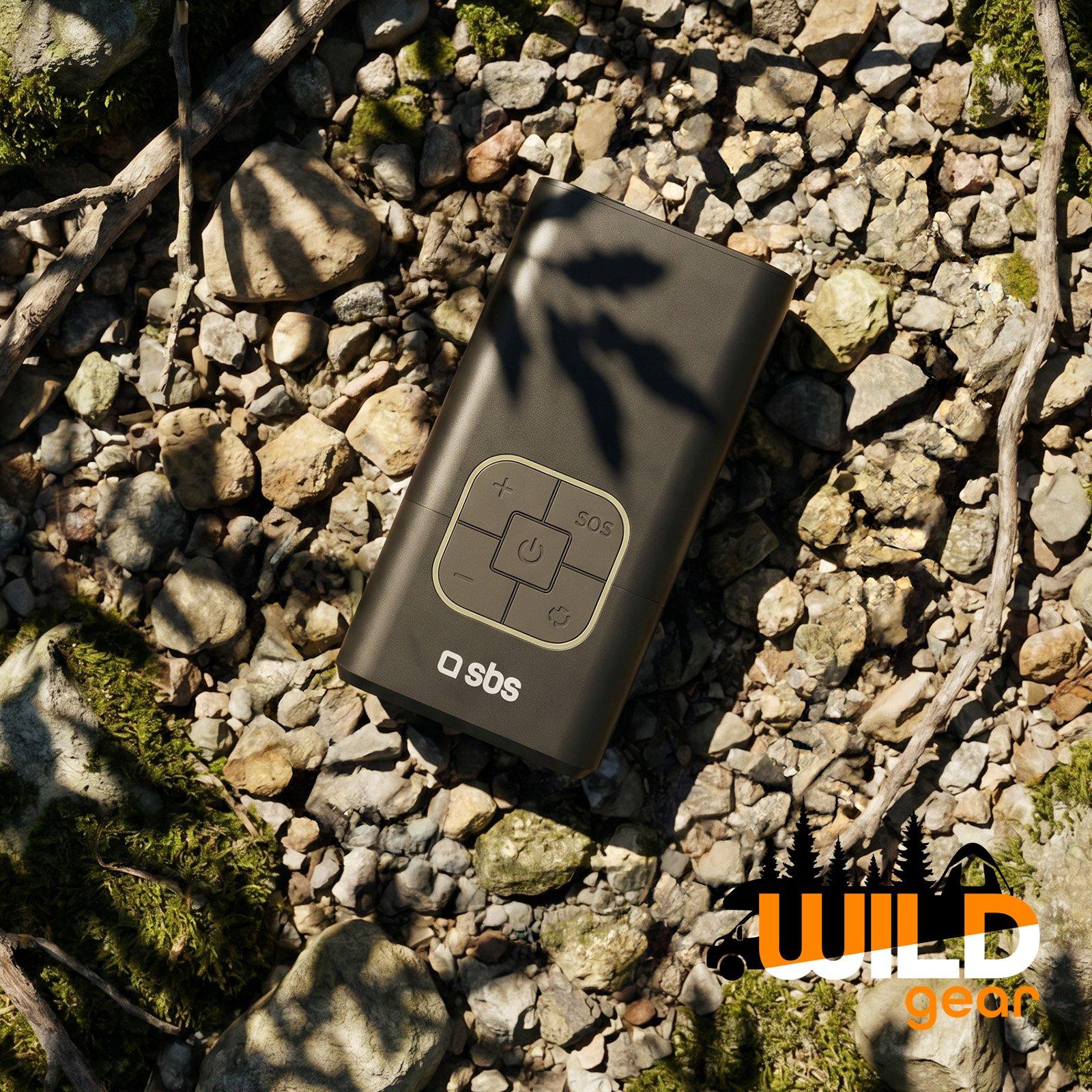 Nero - SBS - 3600mAh power bank with compressor function and LED flashlight for emergencies and outdoor use - 9