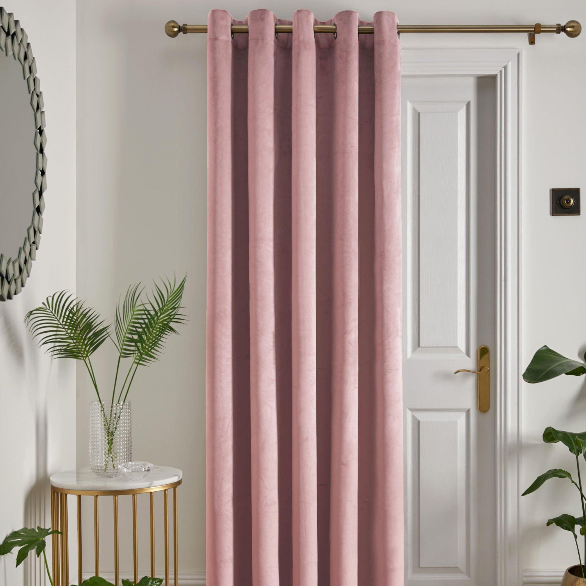 Blush - Laurence Llewelyn-Bowen - MontroseThermal  Single Panel Eyelet Door Curtain - 1
