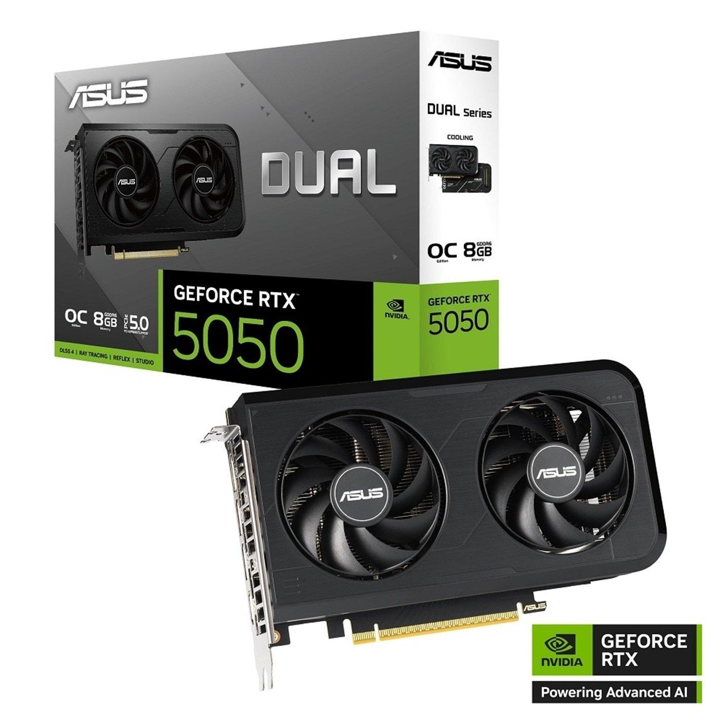 Black - ASUS - Dual GeForce RTX™ 5050 8GB GDDR6 OC Edition - 1