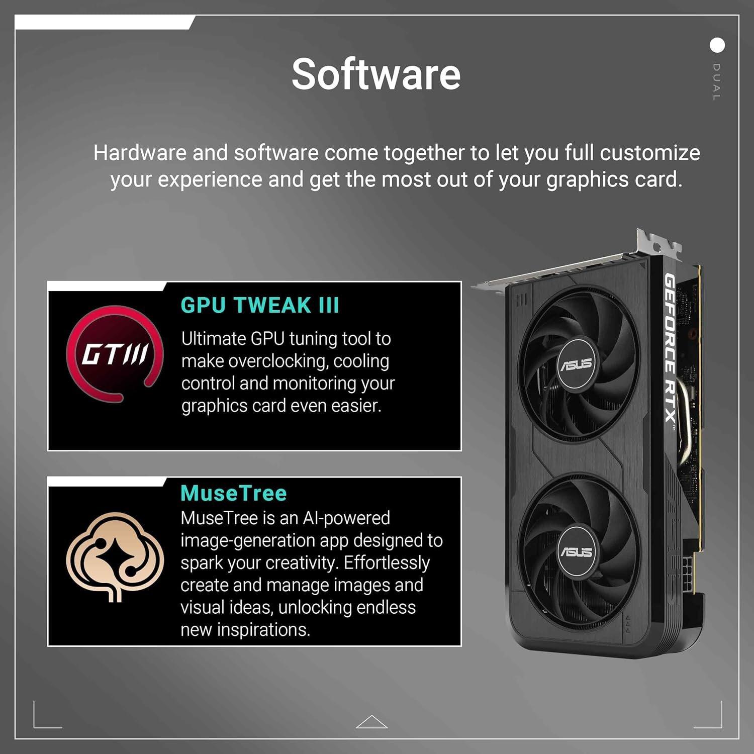 Black - ASUS - ASUS Dual GeForce RTX™ 5050 8GB GDDR6 OC Edition - 7