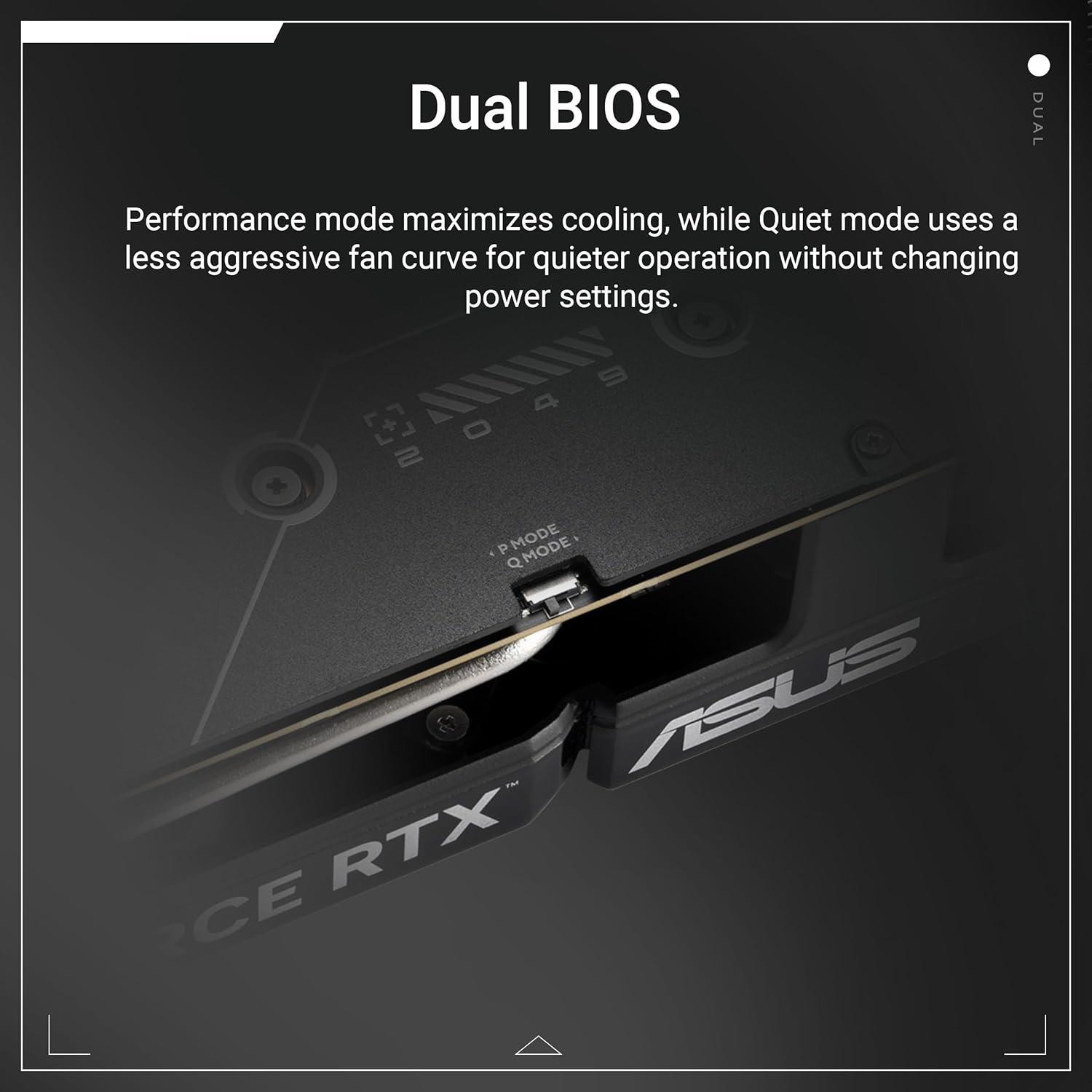 Black - ASUS - NVIDIA DUAL-RTX5060-O8G OC 8GB Dual Fan Graphics Card - 5