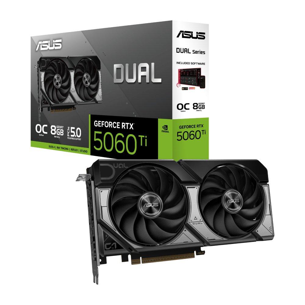 Zwart - ASUS - ASUS Dual GeForce RTX™ 5060 Ti 8GB GDDR7 OC Edition