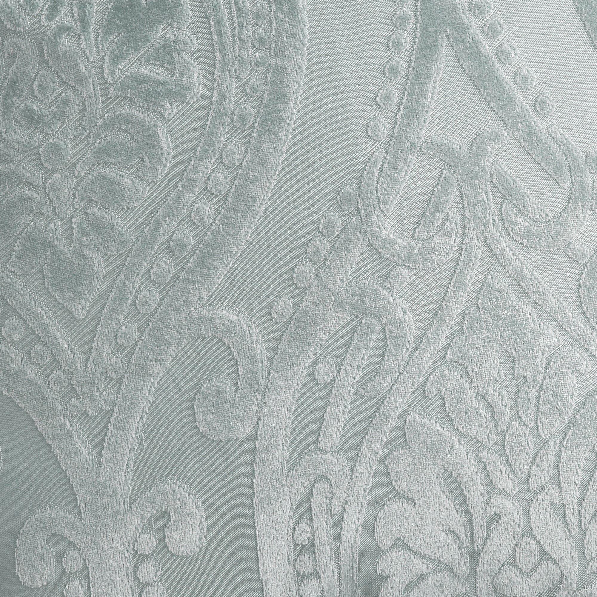 Duck Egg - Curtina - Chateau Damask Jacquard Eyelet Curtains - Duck Egg - 4