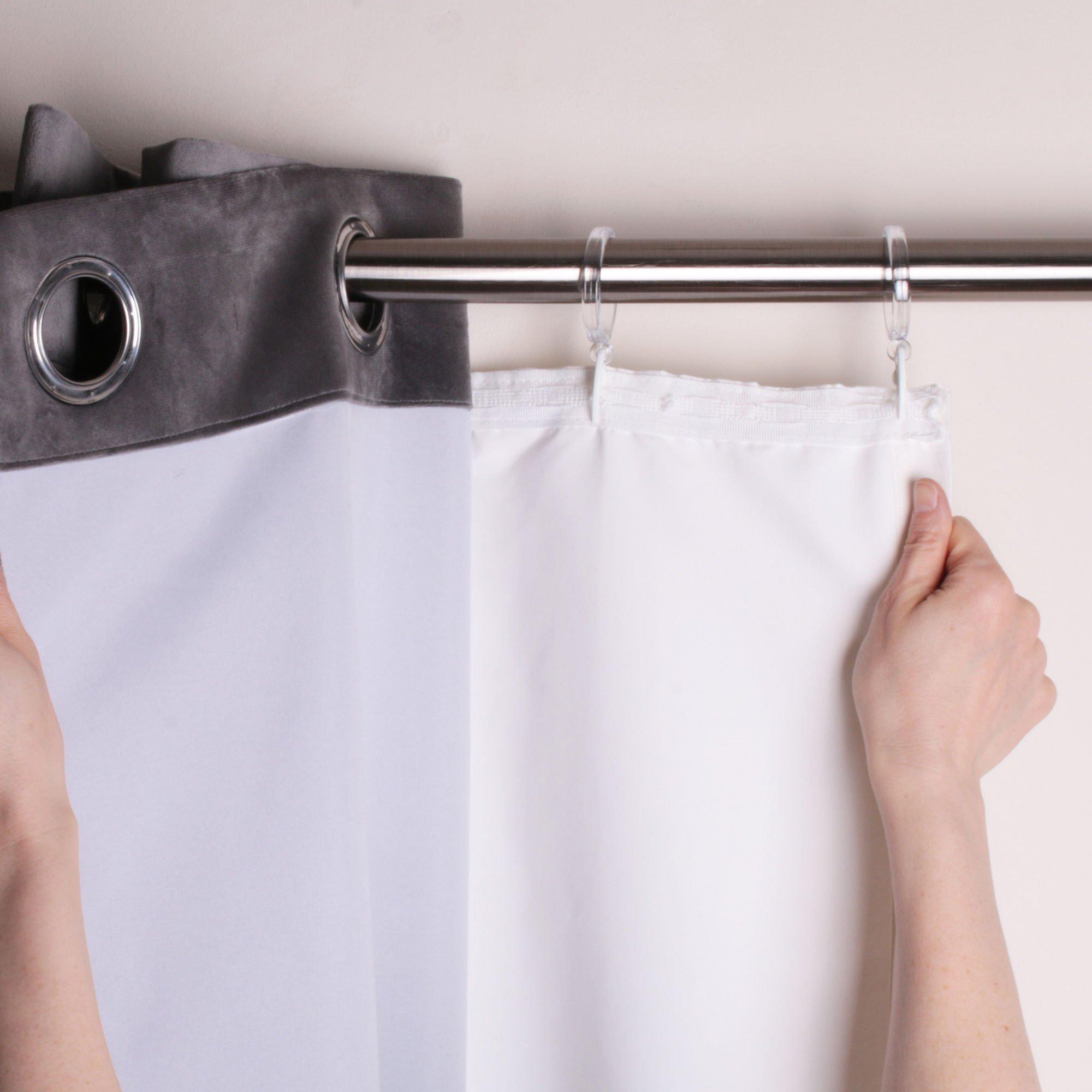 White - Fusion - Thermal Blackout EasyFit Liner for Eyelet Curtains - 1