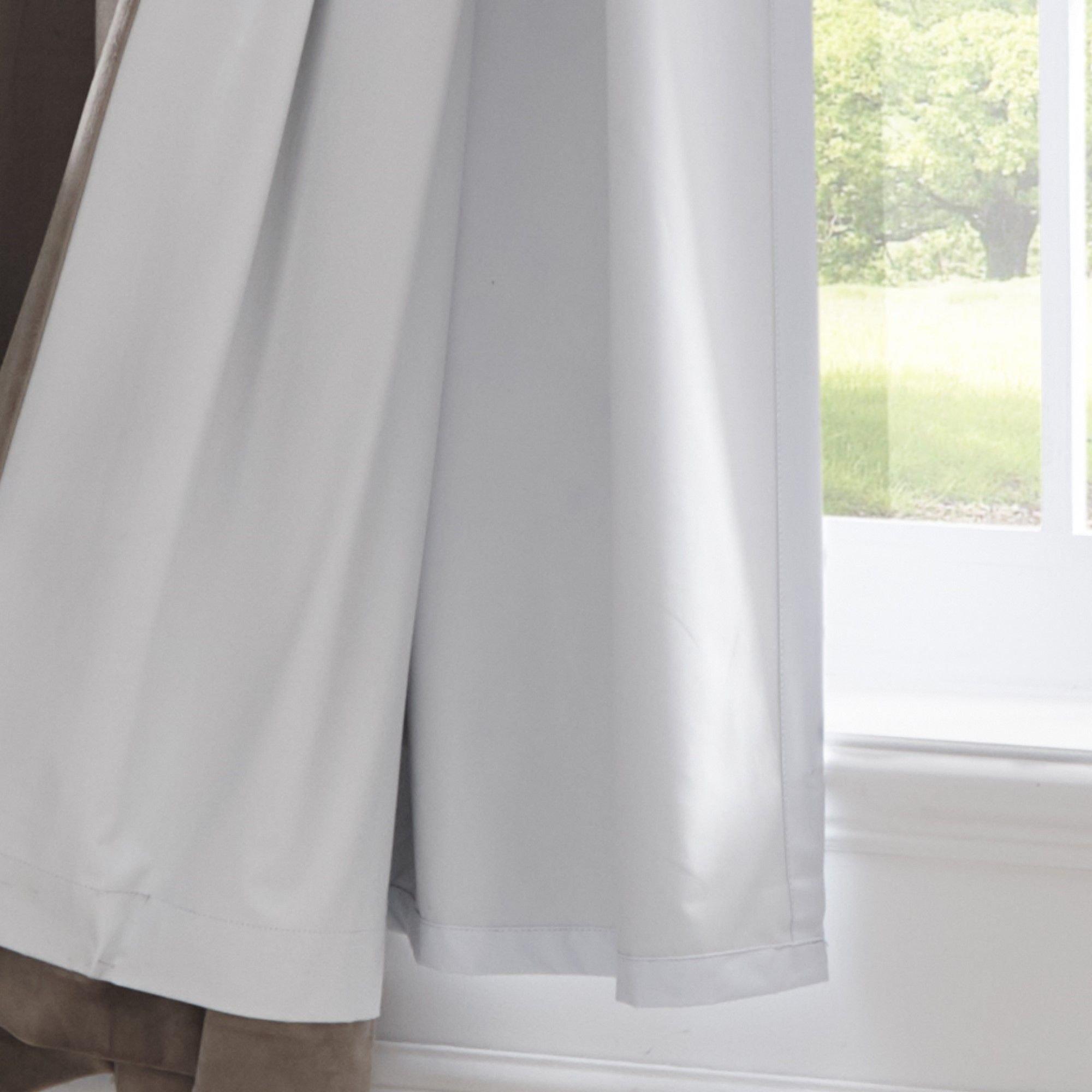 White - Fusion - Thermal Blackout EasyFit Liner for Eyelet Curtains - 2