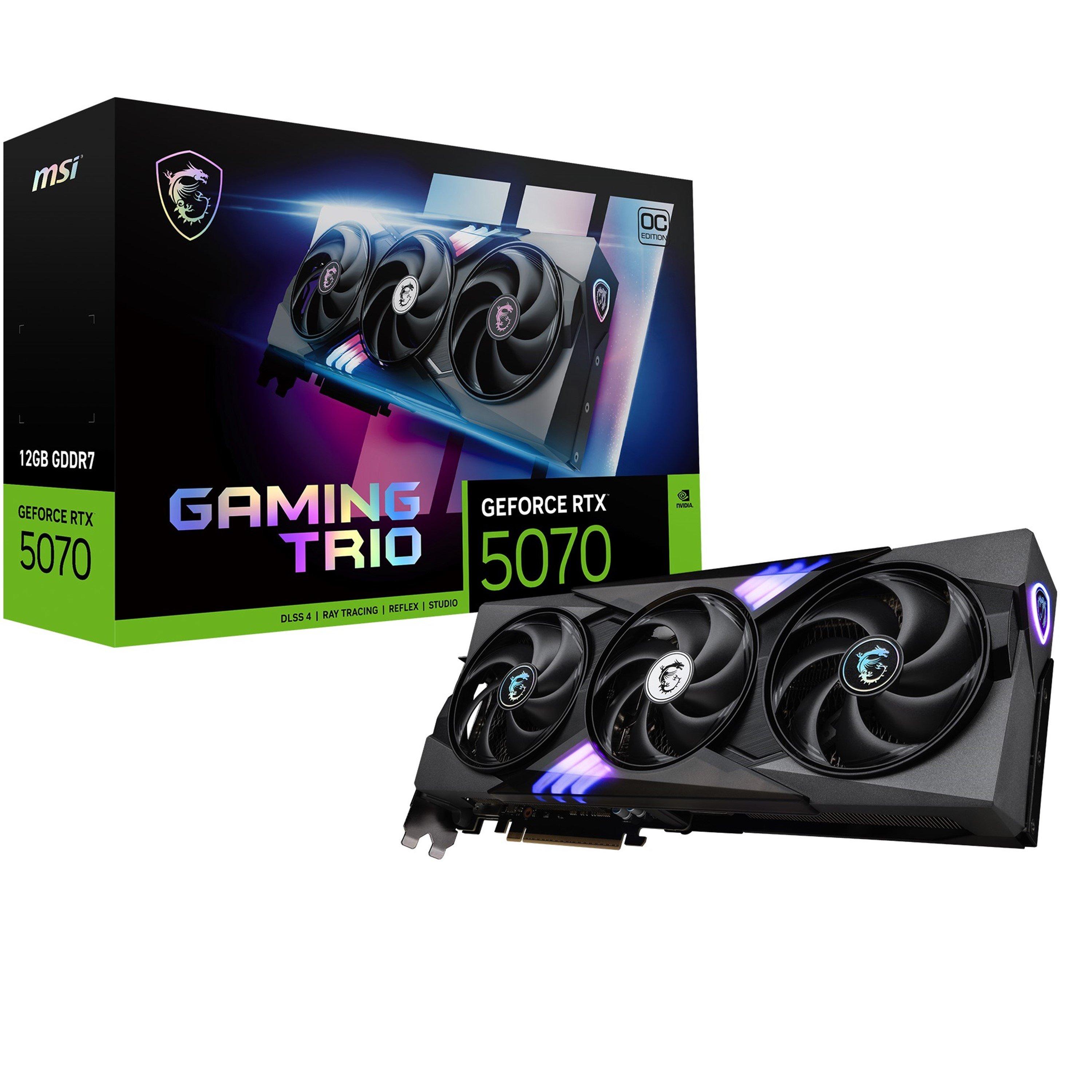 Schwarz - MSI - MSI GeForce RTX™ 5070 12G GAMING TRIO OC - 1