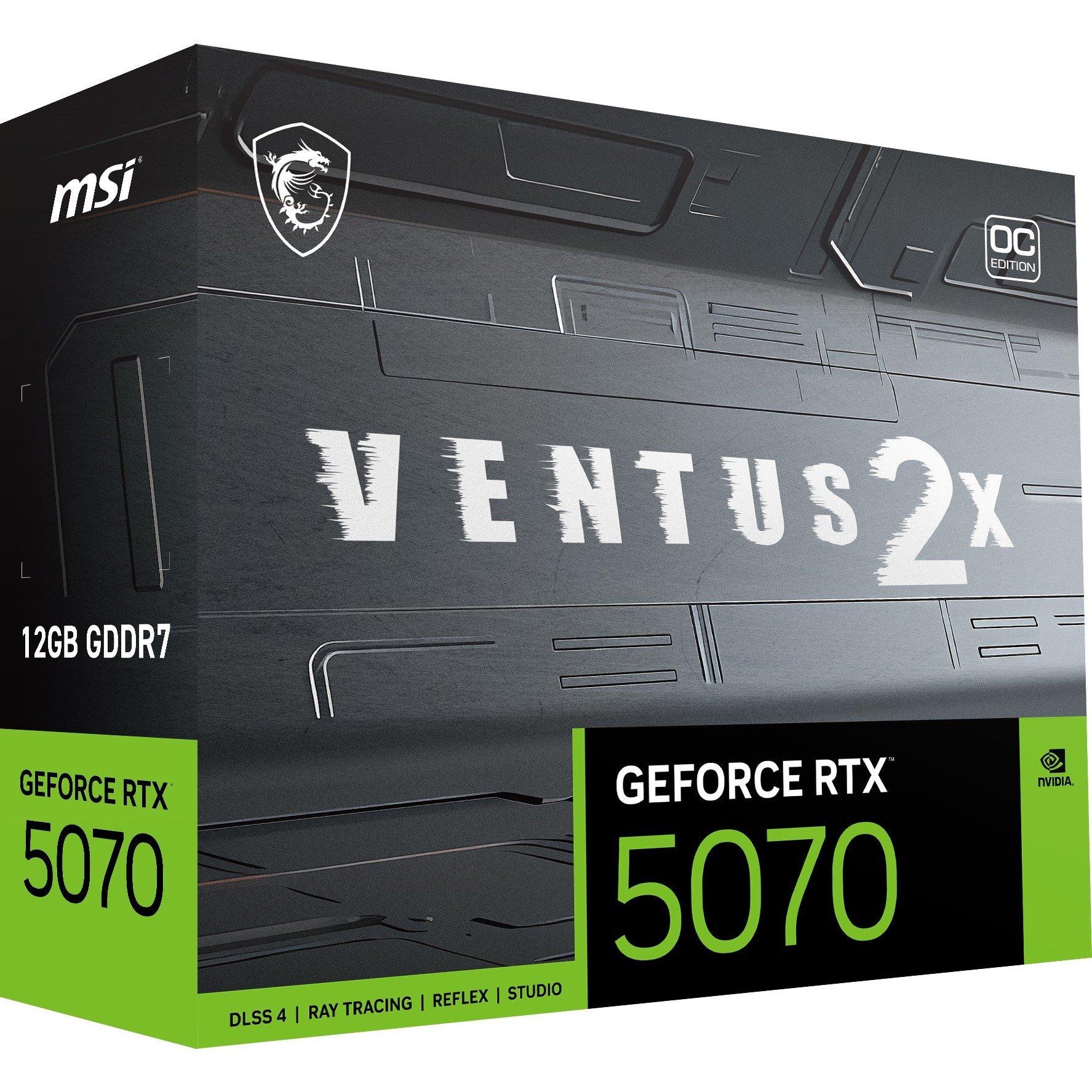 Schwarz - MSI - MSI GeForce RTX™ 5070 12G VENTUS 2X OC - 8