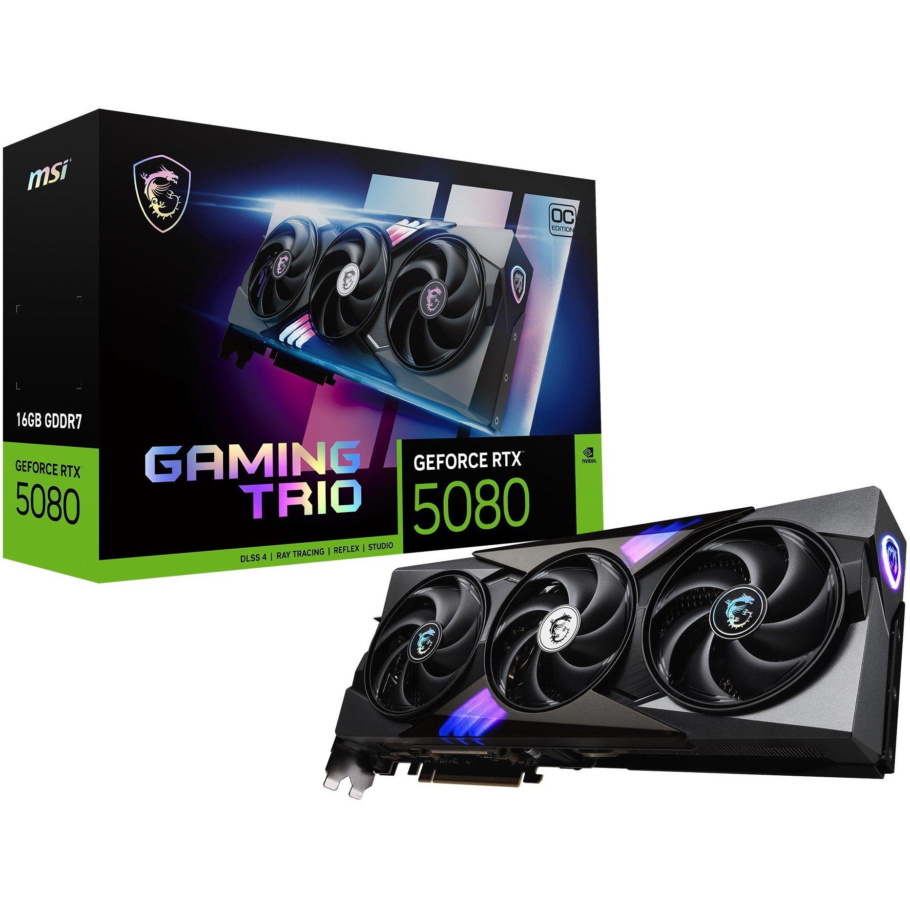 Schwarz - MSI - MSI GeForce RTX™ 5080 16G GAMING TRIO OC - 1