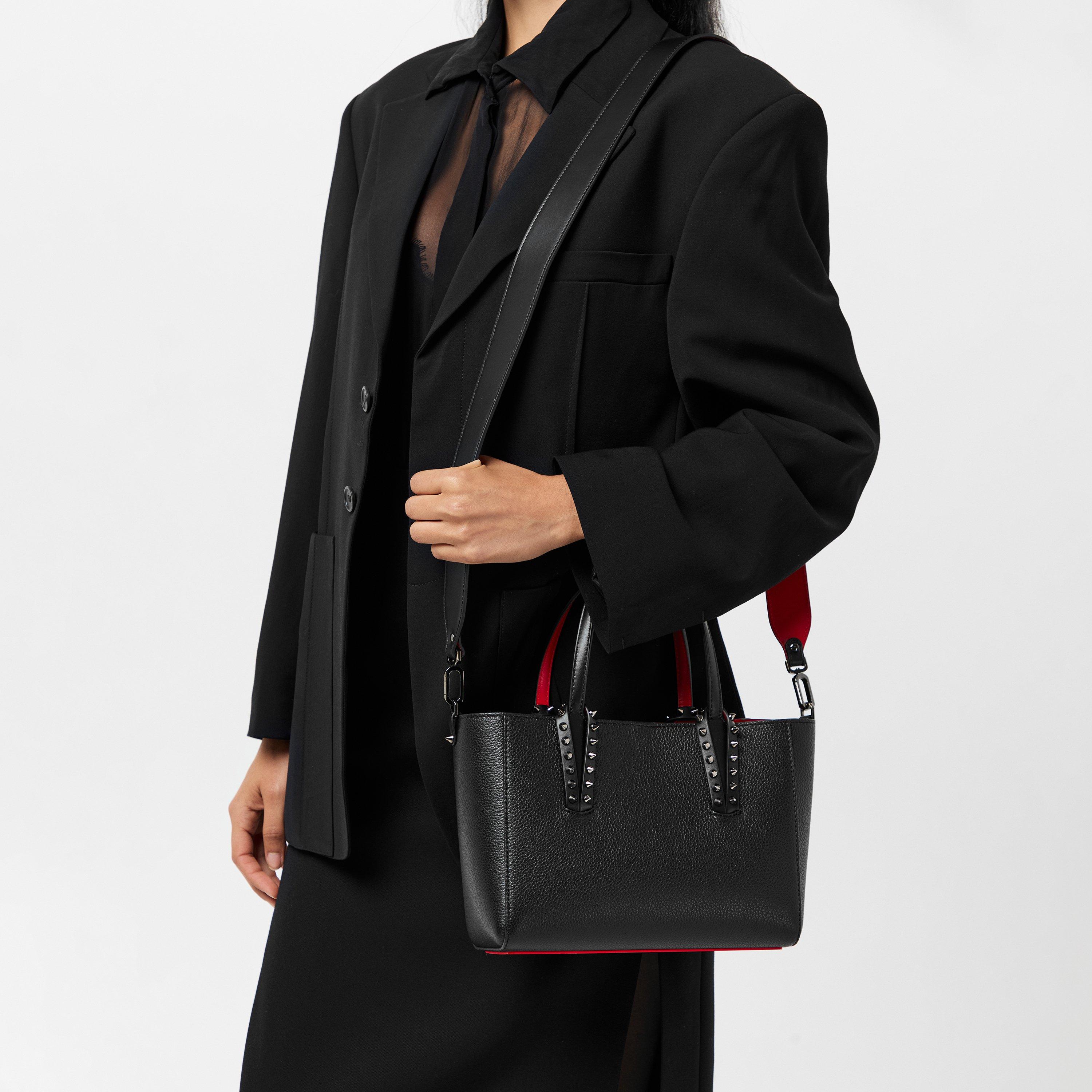 Black Gun Metal - Christian Louboutin - Cabata Leather Tote Bag - 3
