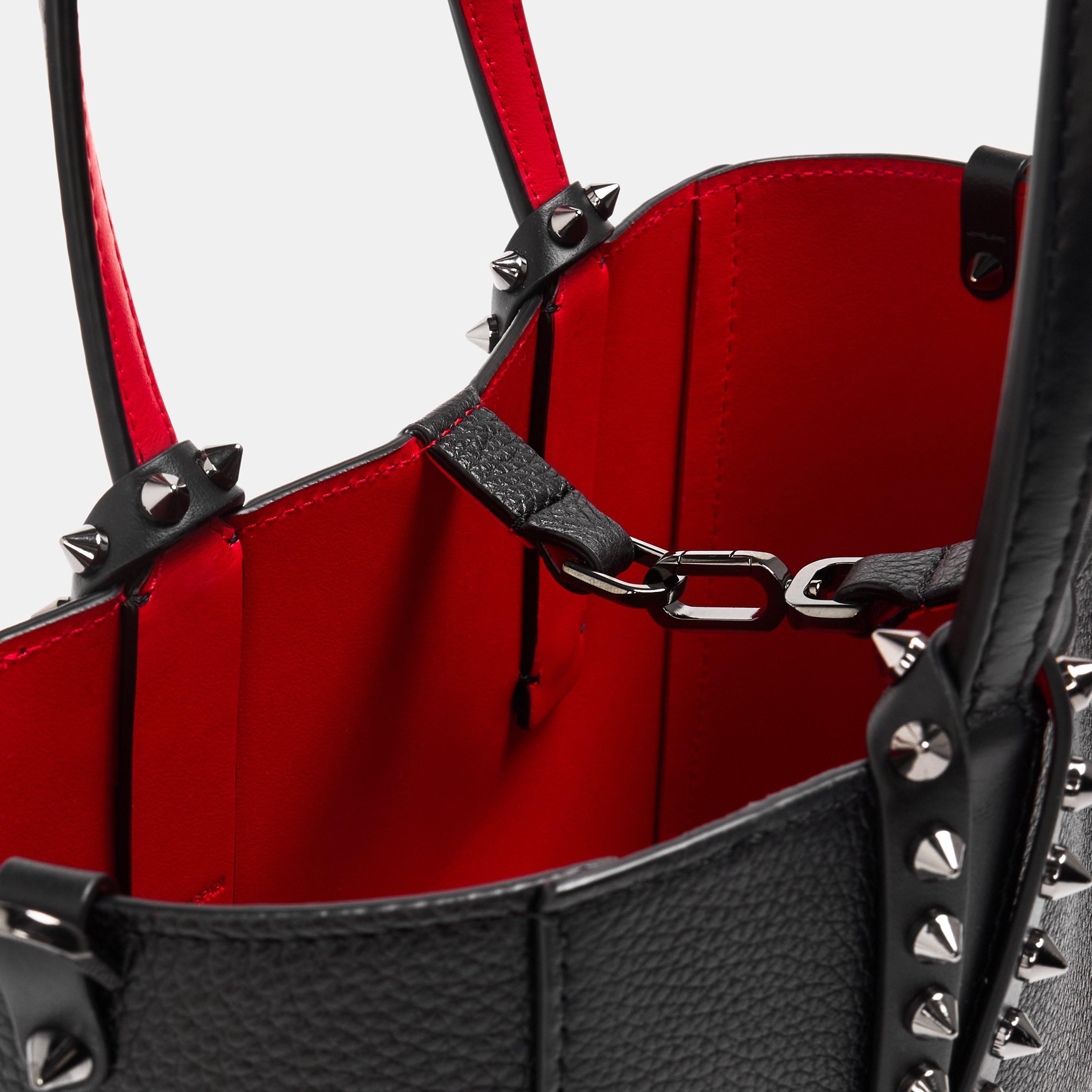Black Gun Metal - Christian Louboutin - Cabata Leather Tote Bag - 5