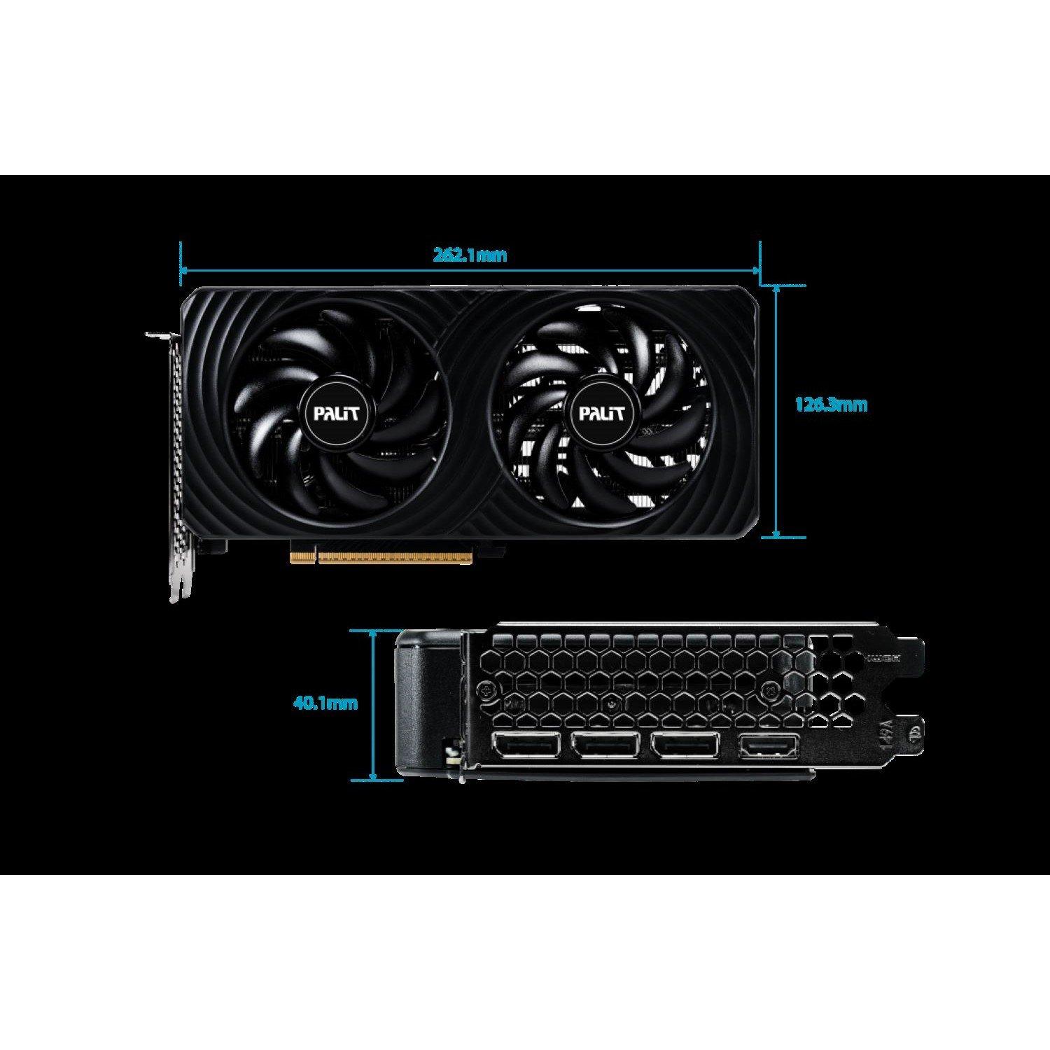 Black - PALIT - NVIDIA GeForce RTX™ 5060 Dual 8GB - 4