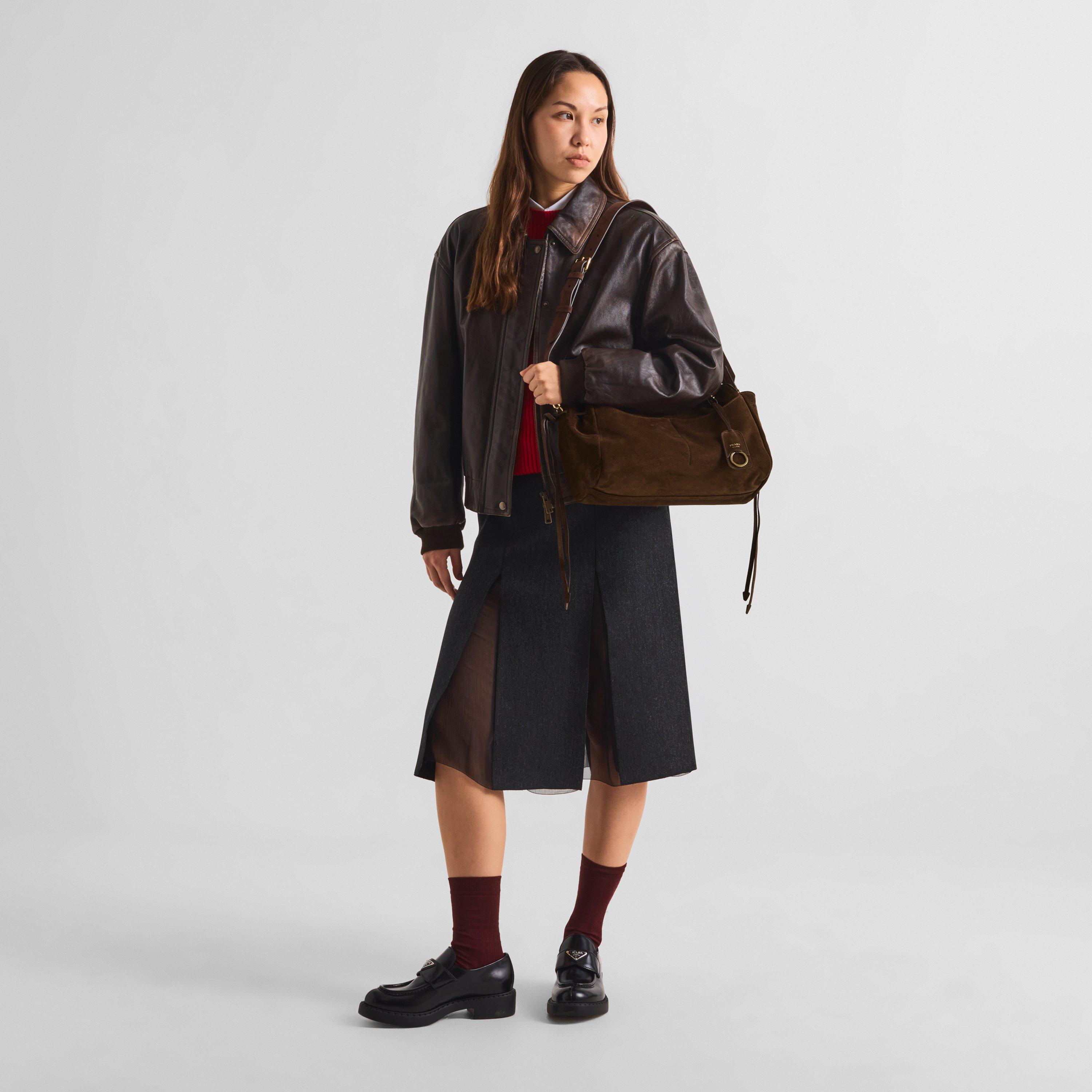 Moro - Prada - Women's Suede Tote Bag - 6