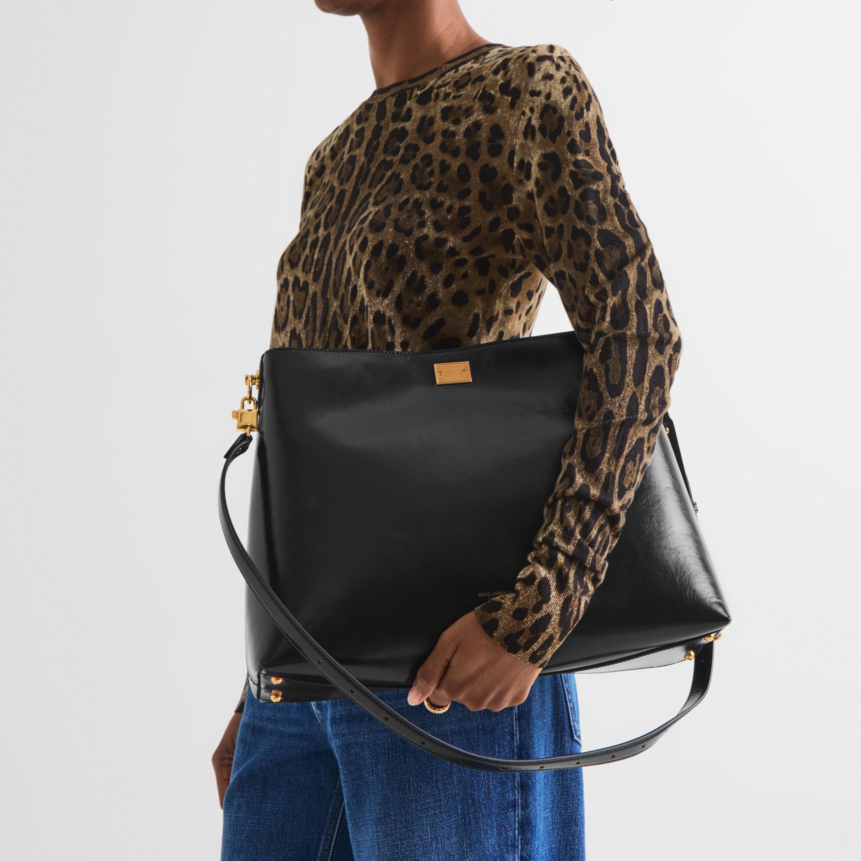 Nero - Dolce and Gabbana - Women's Vittoria Hobo Bag - 3