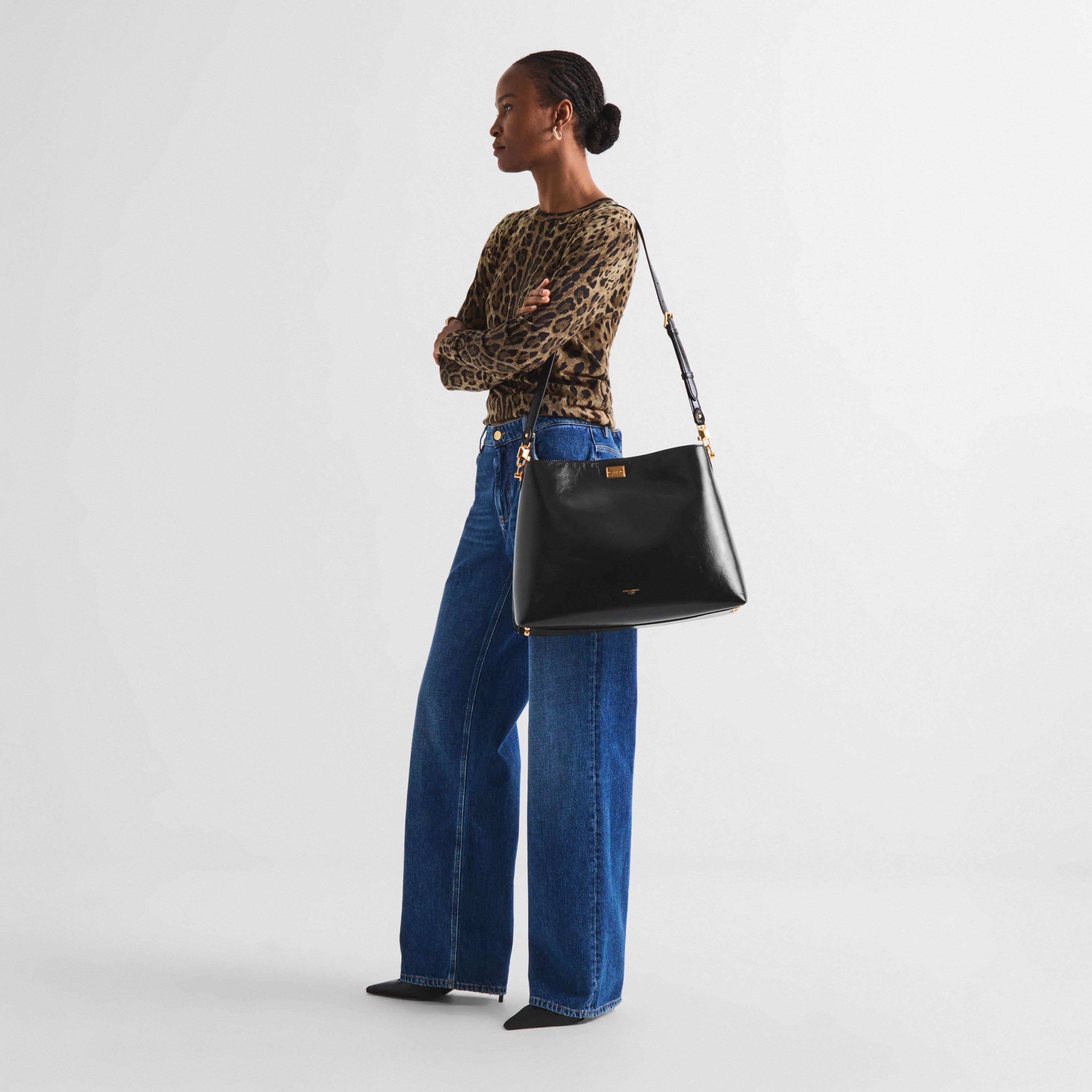 Nero - Dolce and Gabbana - Women's Vittoria Hobo Bag - 6