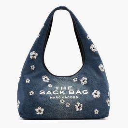 Marc Jacobs Sequin Daisy Denim Sack Bag