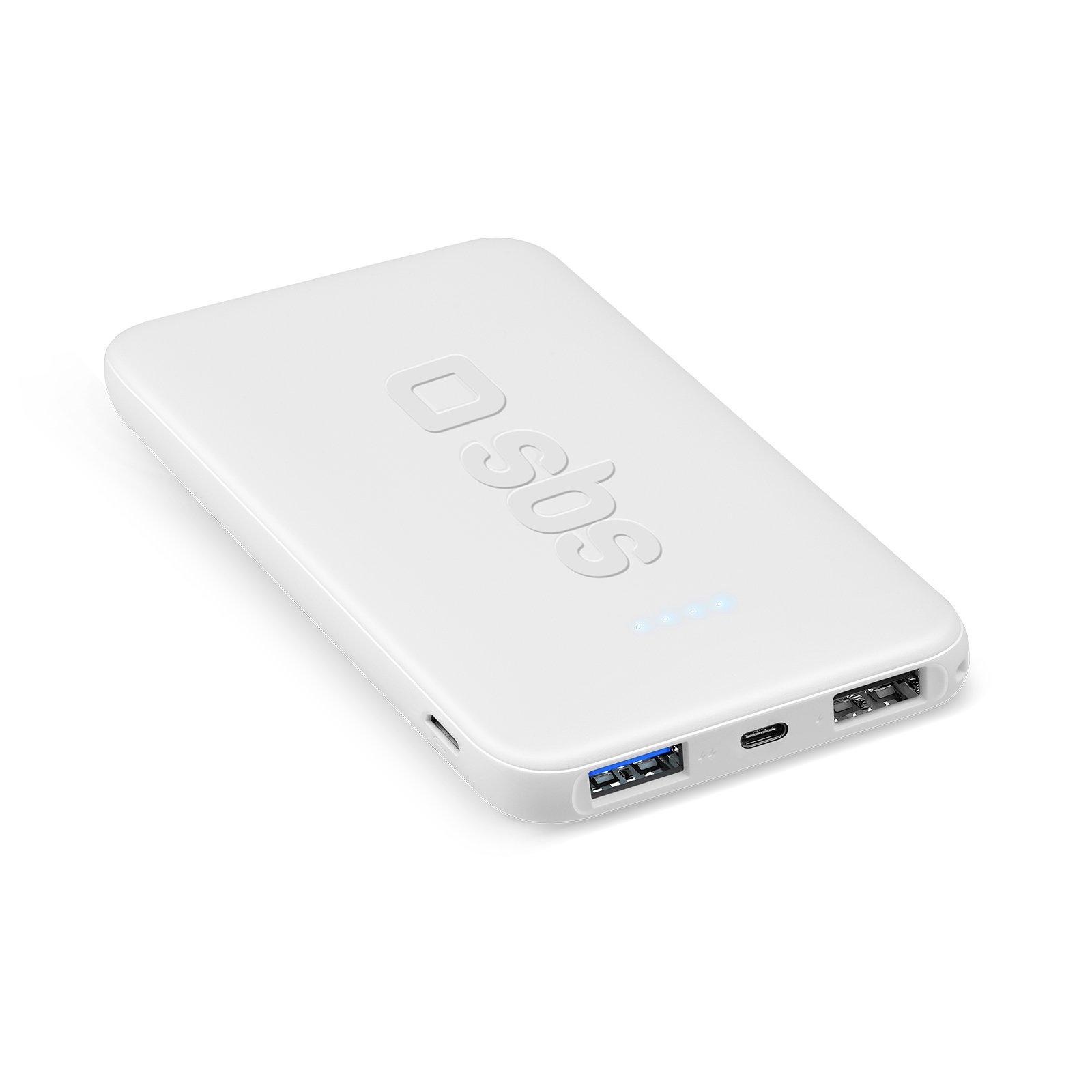 White - SBS - 5000 mAh Pocket Power Bank - 1