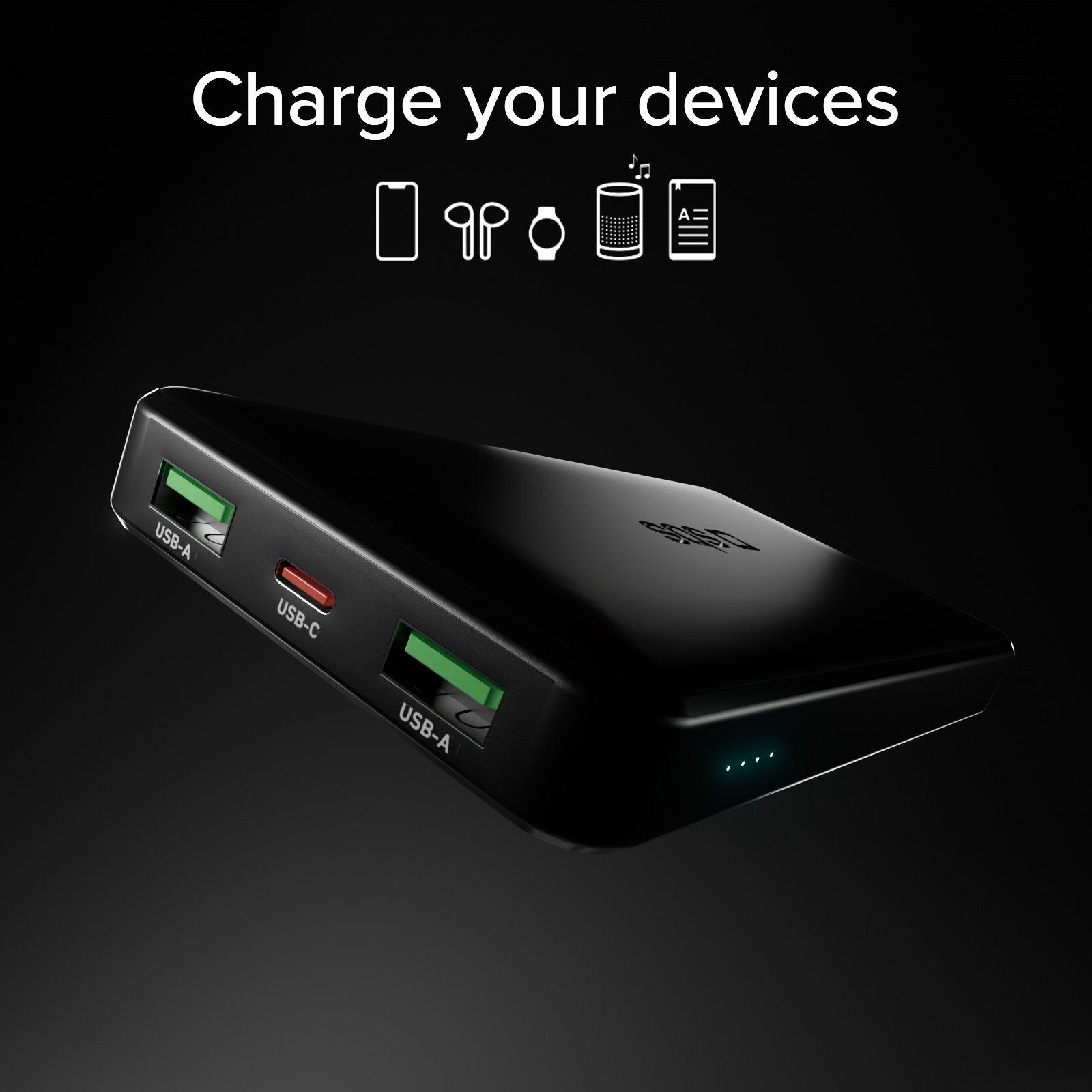 Schwarz - SBS - 10000 mAh powerbank with 20W Power Delivery technology (PD) - 4