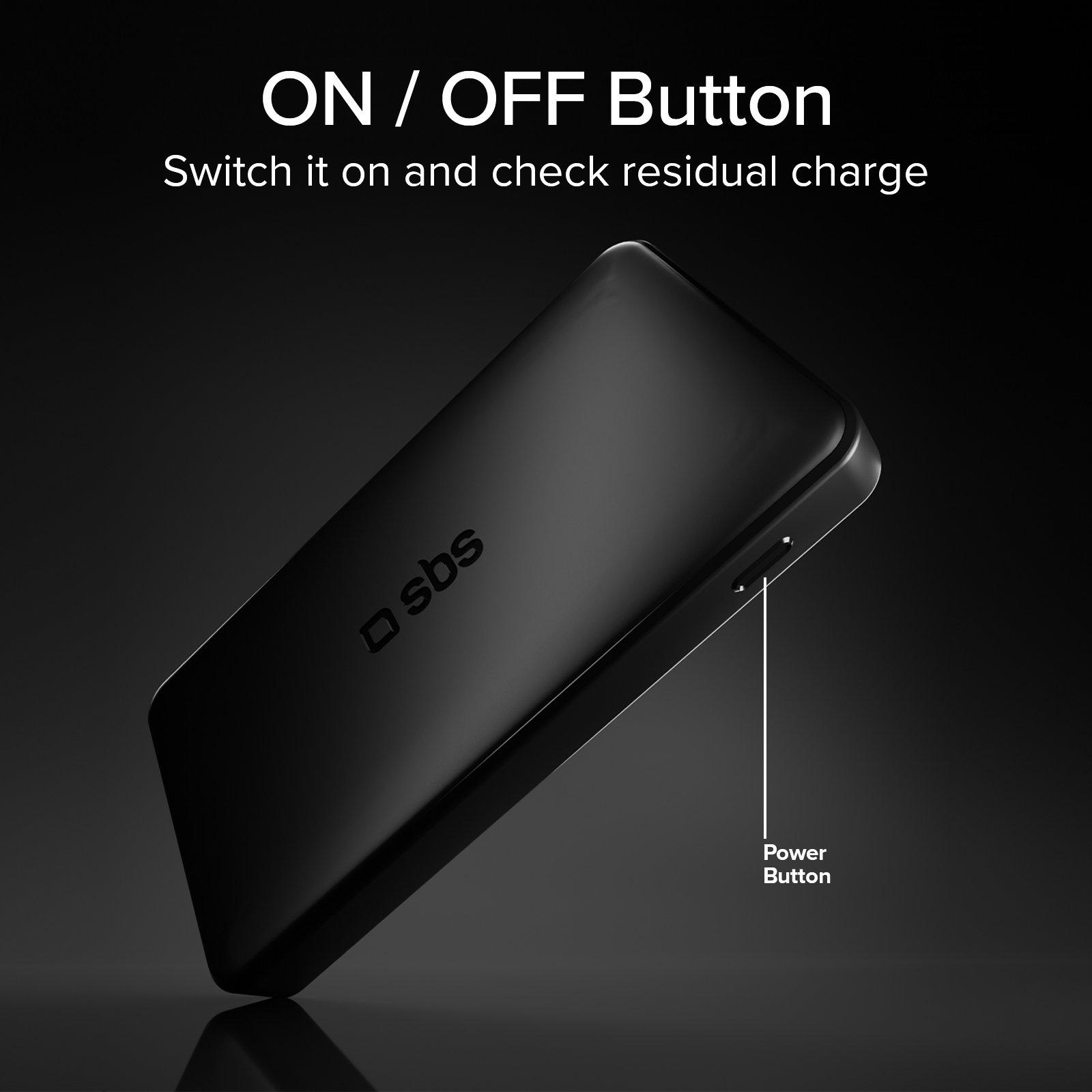 Schwarz - SBS - 10000 mAh powerbank with 20W Power Delivery technology (PD) - 9