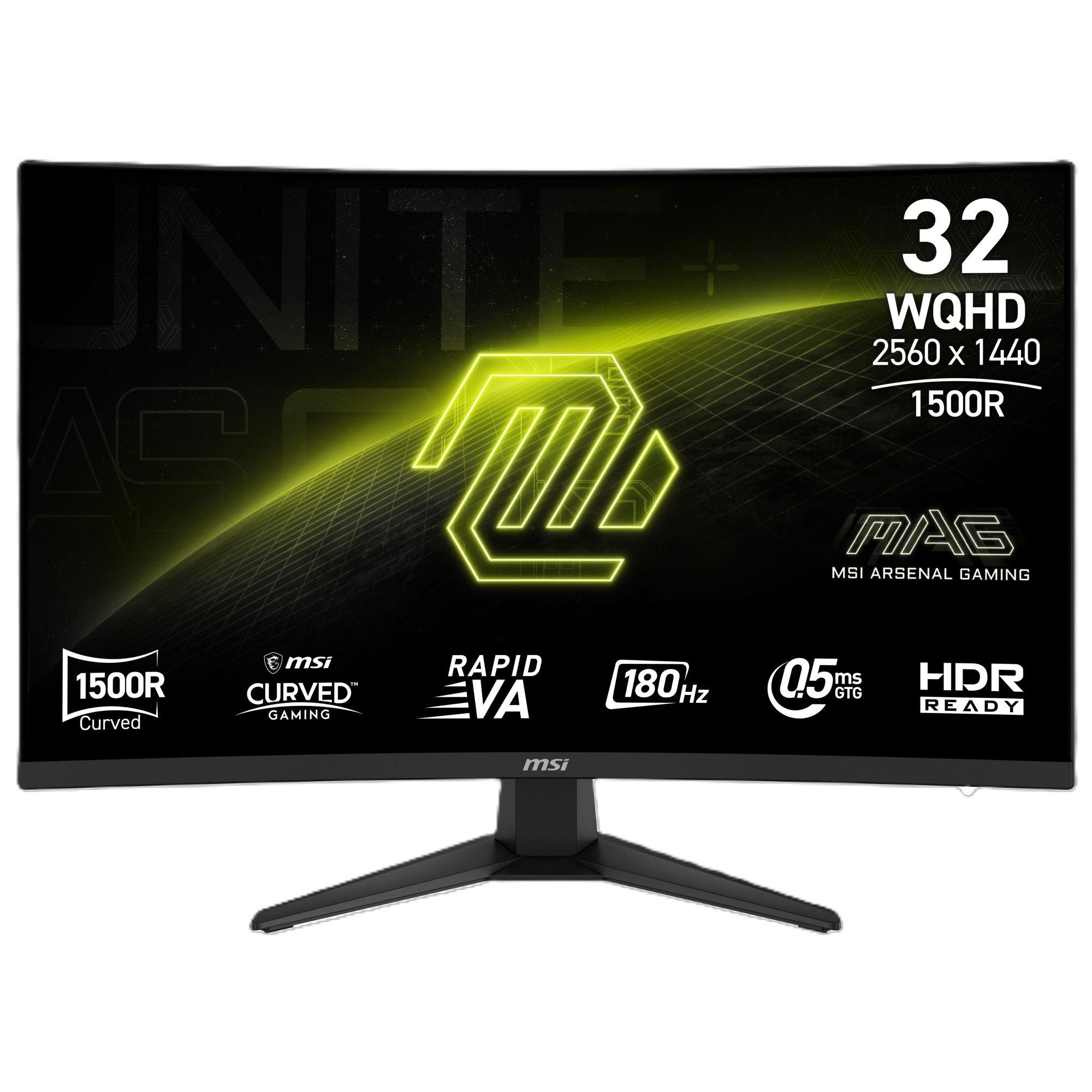 Black - MSI - MSI MAG 321CQF E18 32 inch 180Hz WQHD Curved Gaming Monitor - 2