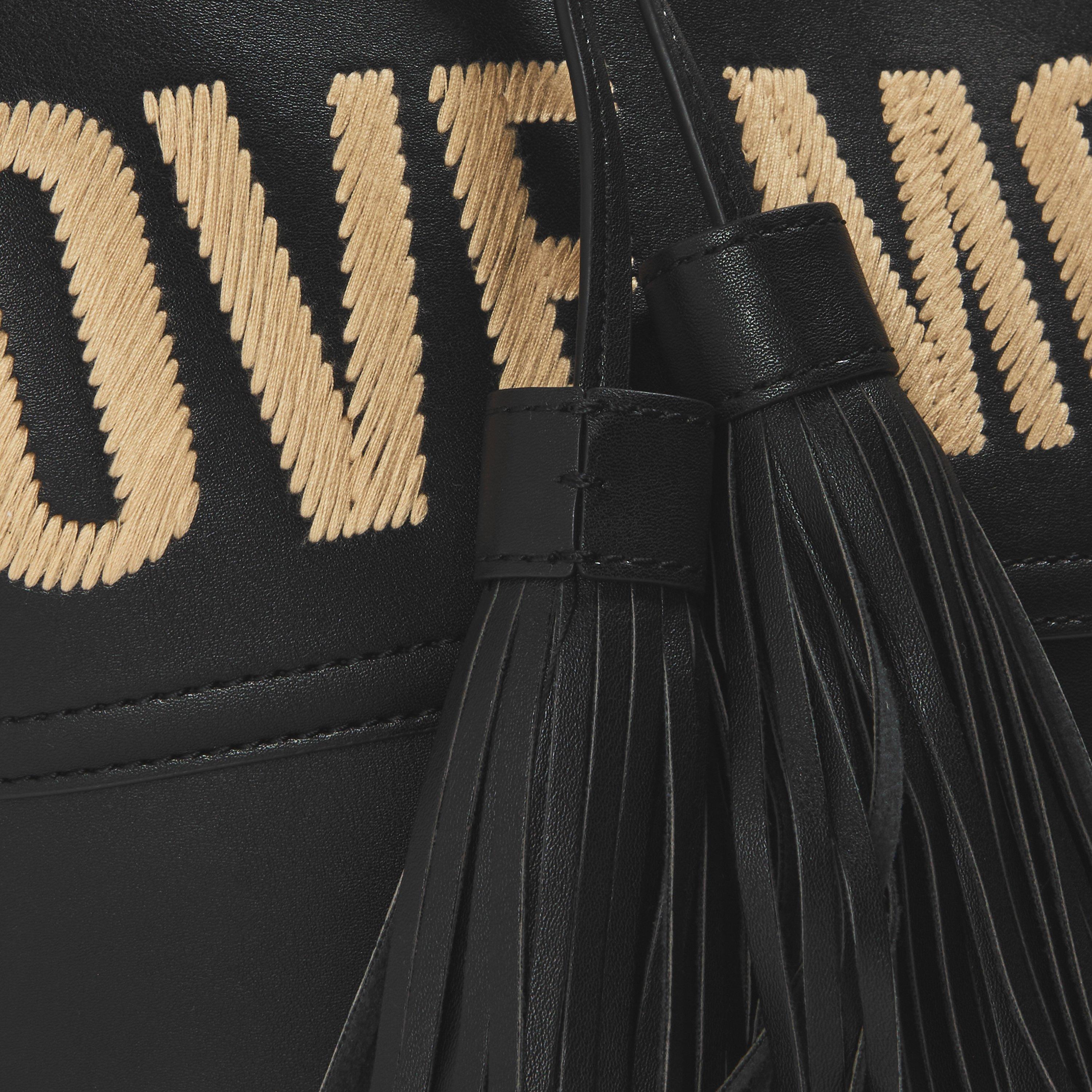 Black - Love Moschino - Logo-Embroidered Tote Bag - 3