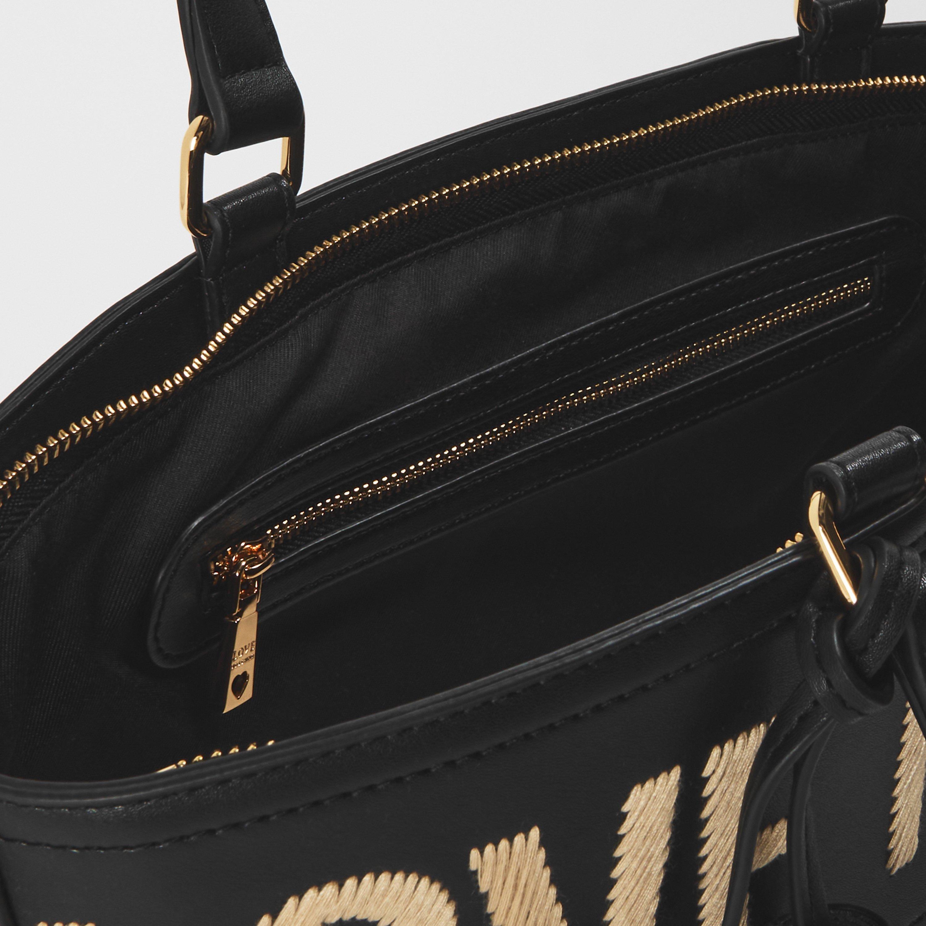 Black - Love Moschino - Logo-Embroidered Tote Bag - 4