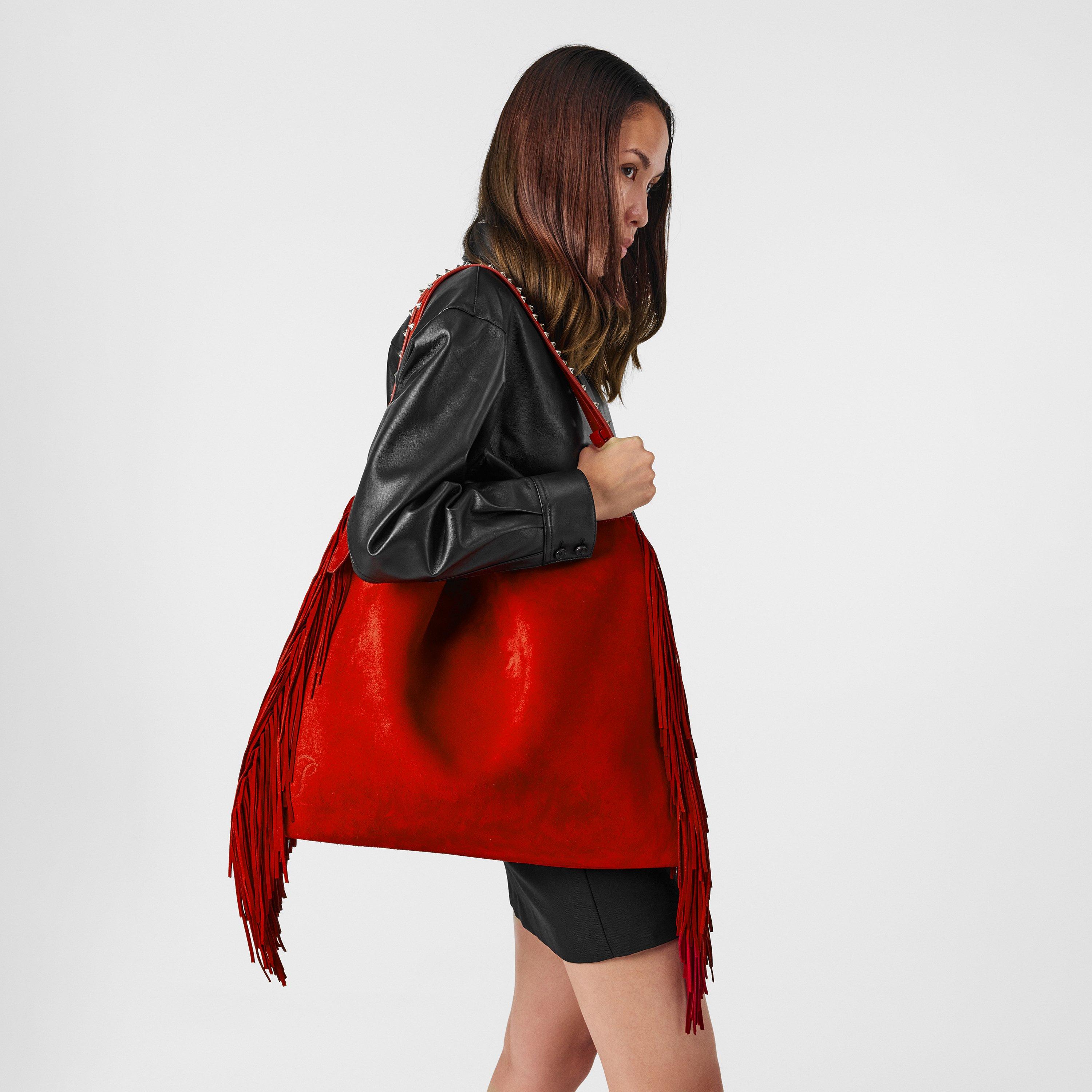 Fever - Christian Louboutin - Women's Red-Lined Tote Bag - 3