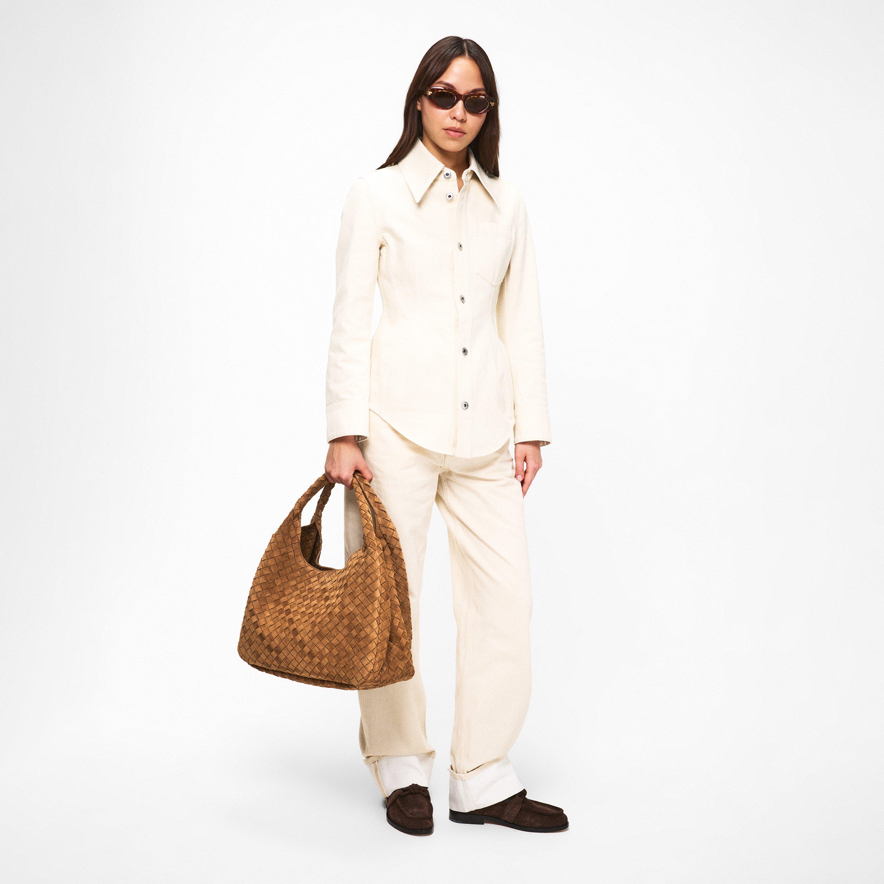 Amber - Bottega Veneta - BV Suede Hobo Ld62 - 6