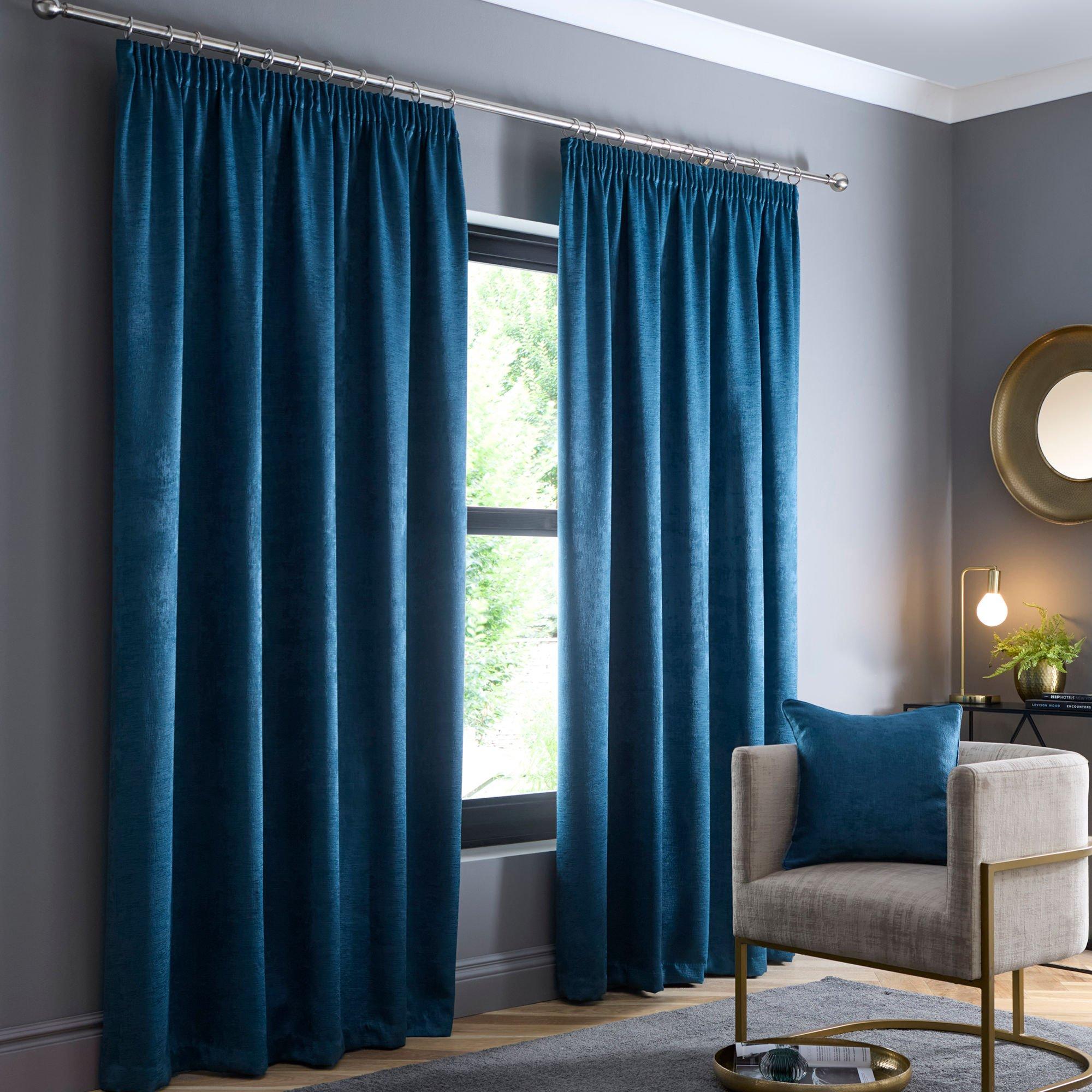 Dark Teal - Fusion - Galaxy Thermal Effect Curtains in Dark Teal - 1