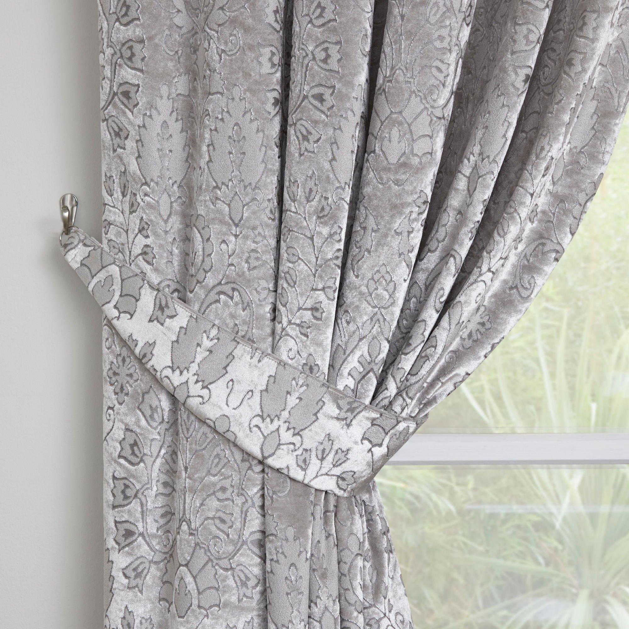 Curtina  Trinity Curtain Tiebacks In Silver - 66cm