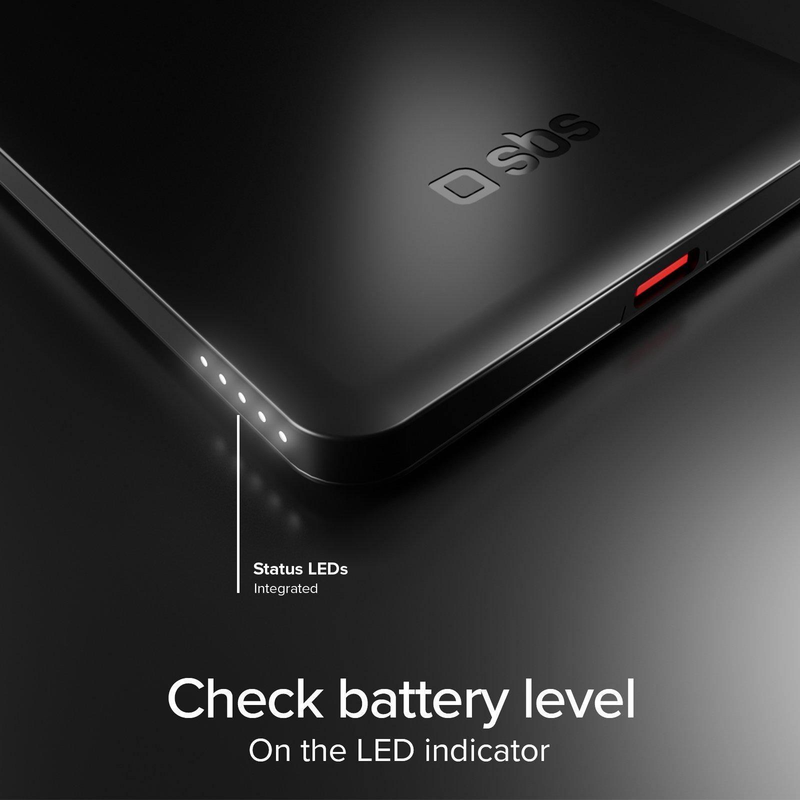 Zwart - SBS - Slim 3000 mAh Magnetic Power Bank with 5W Wireless Charging Compatible with MagSafe - 11