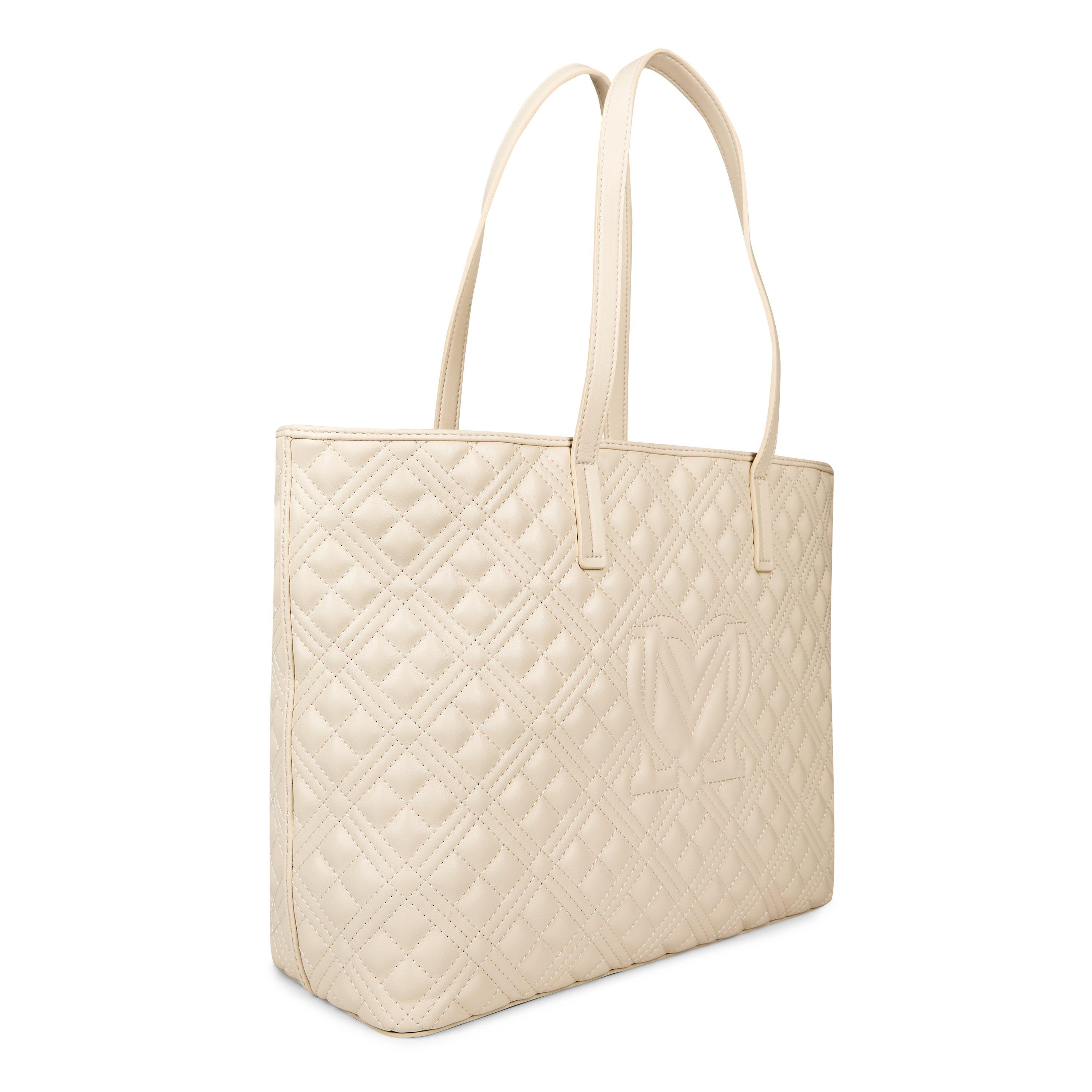 IVORY - Love Moschino - Quilted Tote Bag - 2
