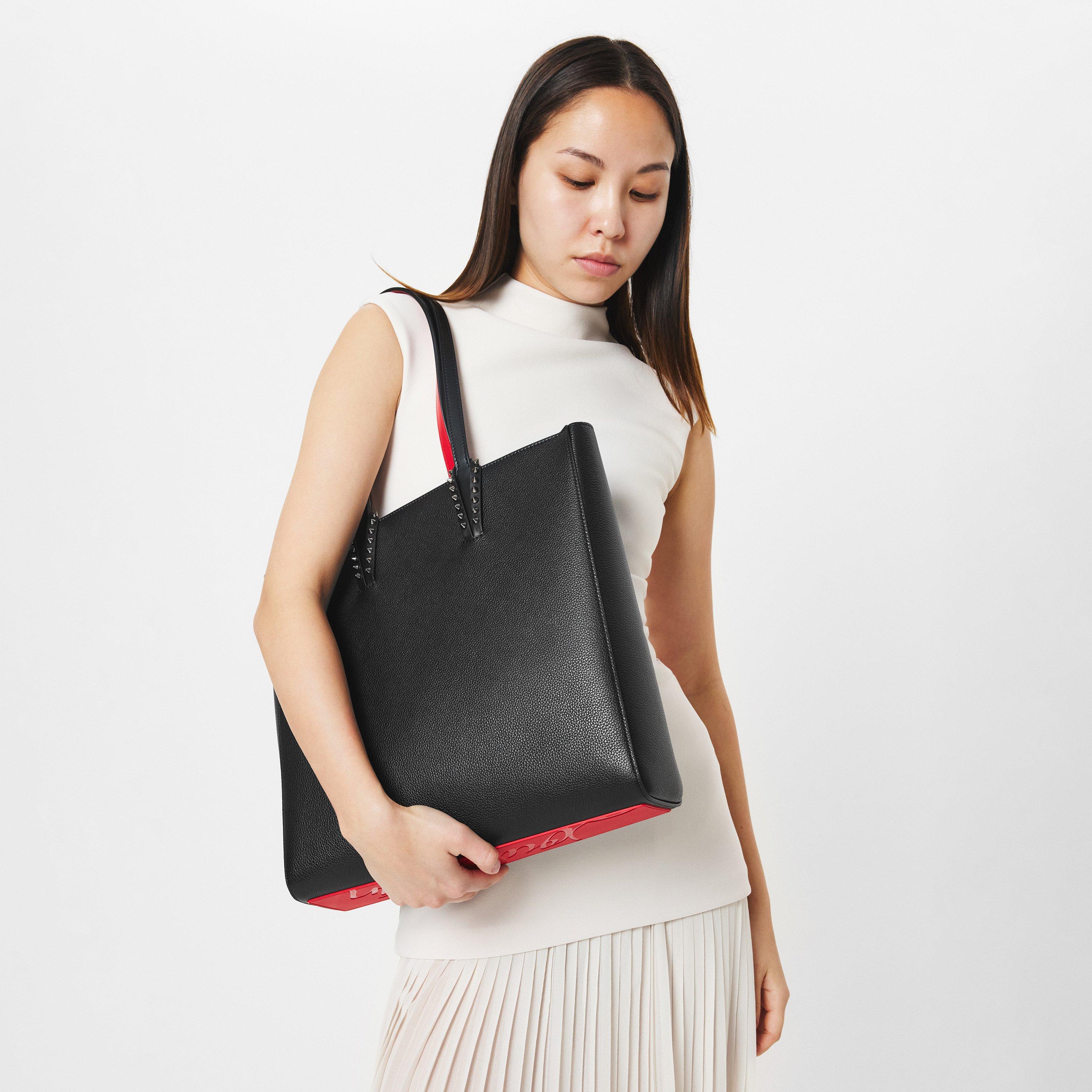 Black Gun Metal - Christian Louboutin - Cabata Soft Medium Tote Bag - 3