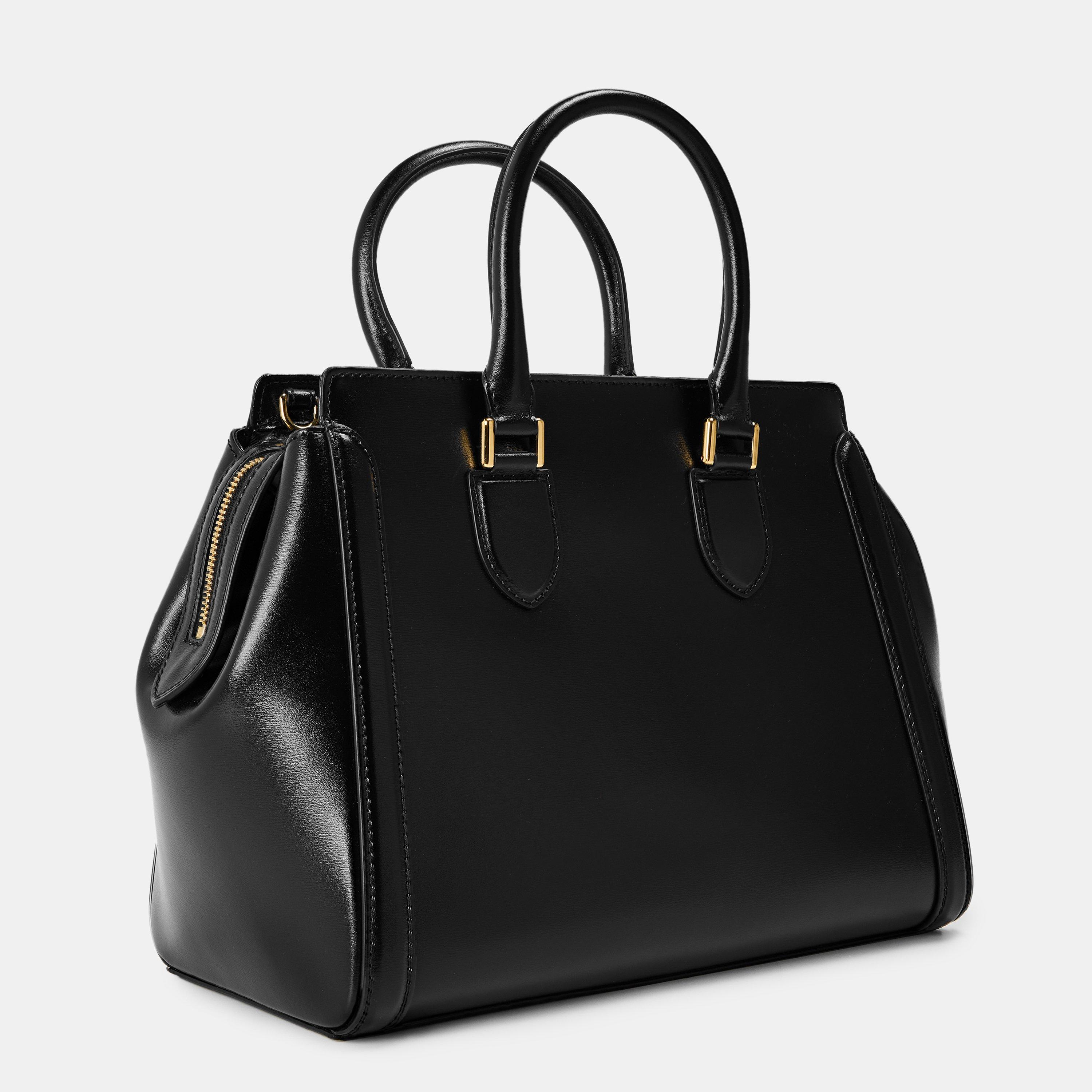 Black/Gold - Alexander McQueen - Women's Alex Birdee Large Tote Bags - 2