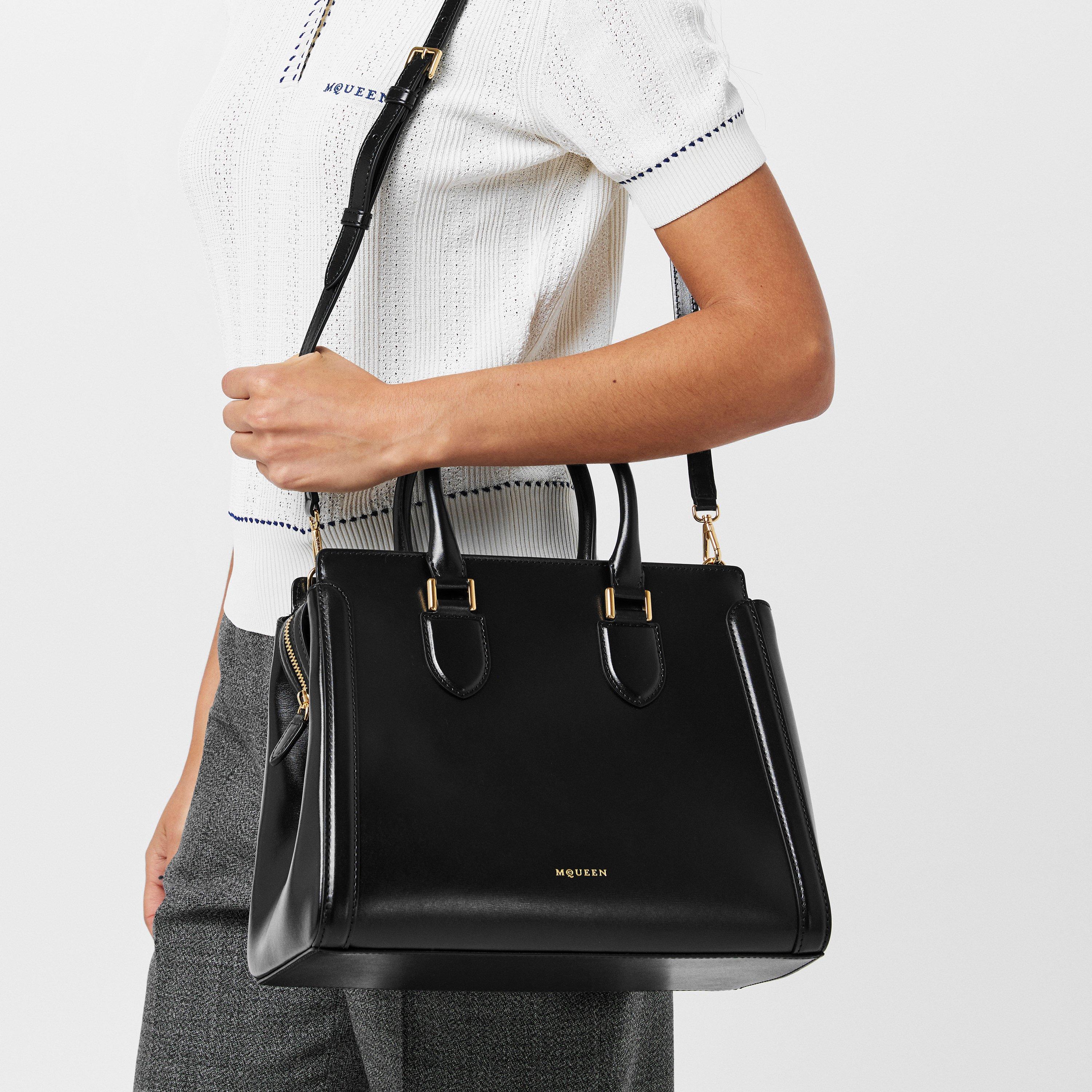 Black/Gold - Alexander McQueen - Women's Alex Birdee Large Tote Bags - 3