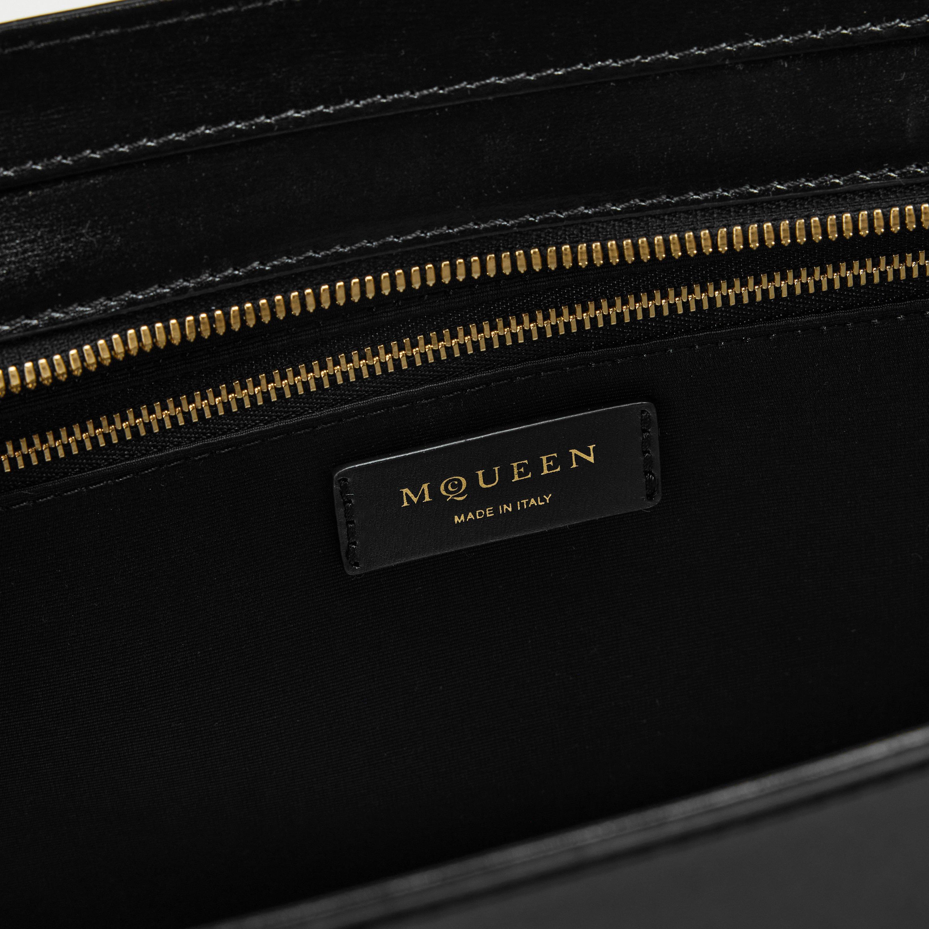 Black/Gold - Alexander McQueen - Women's Alex Birdee Large Tote Bags - 5