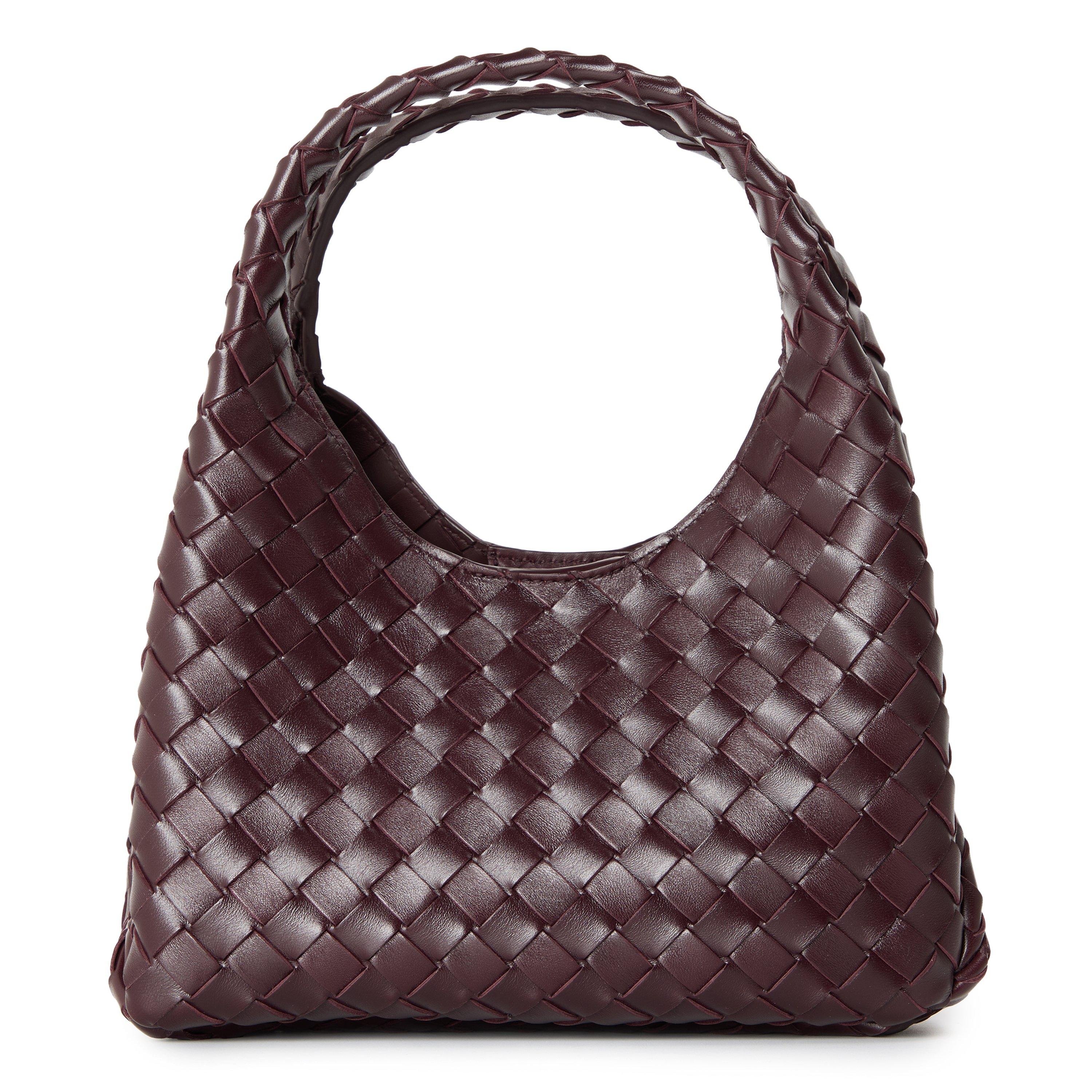 Dark Barolo - Bottega Veneta - Women's BV Small Hobo Bag - 1